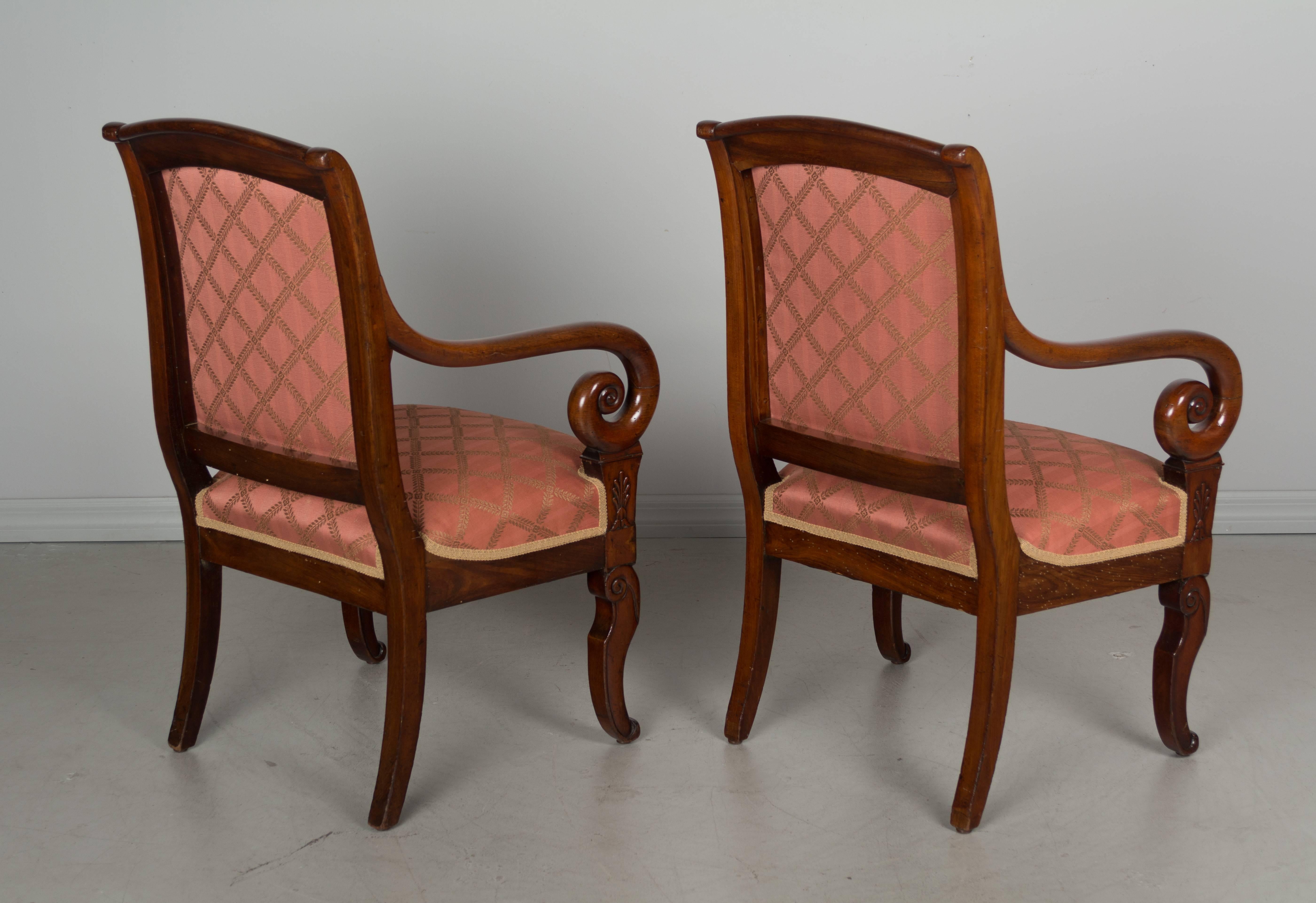 Pair of 19th Century French Restauration Armchairs 2