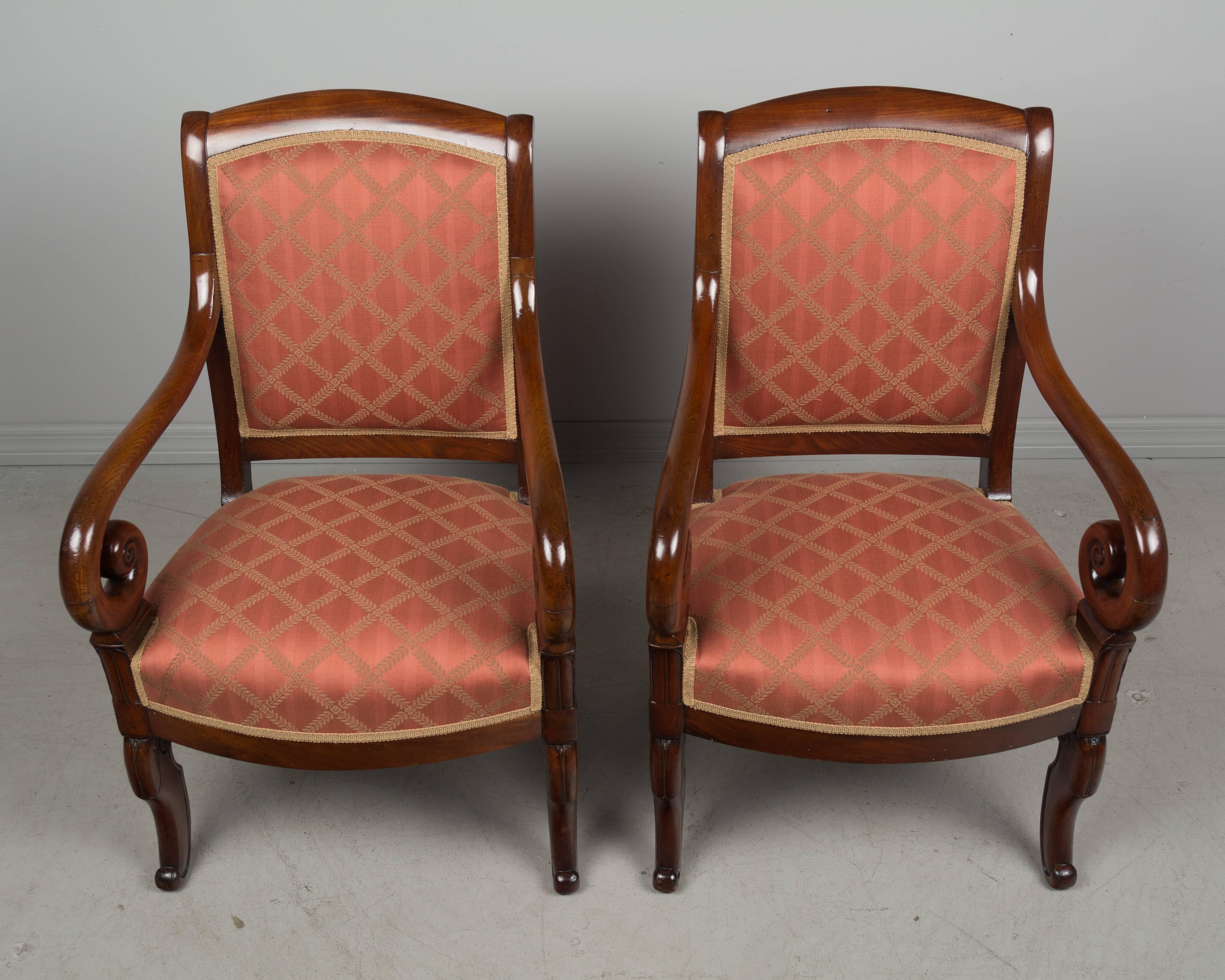 Pair of 19th Century French Restauration Armchairs 3