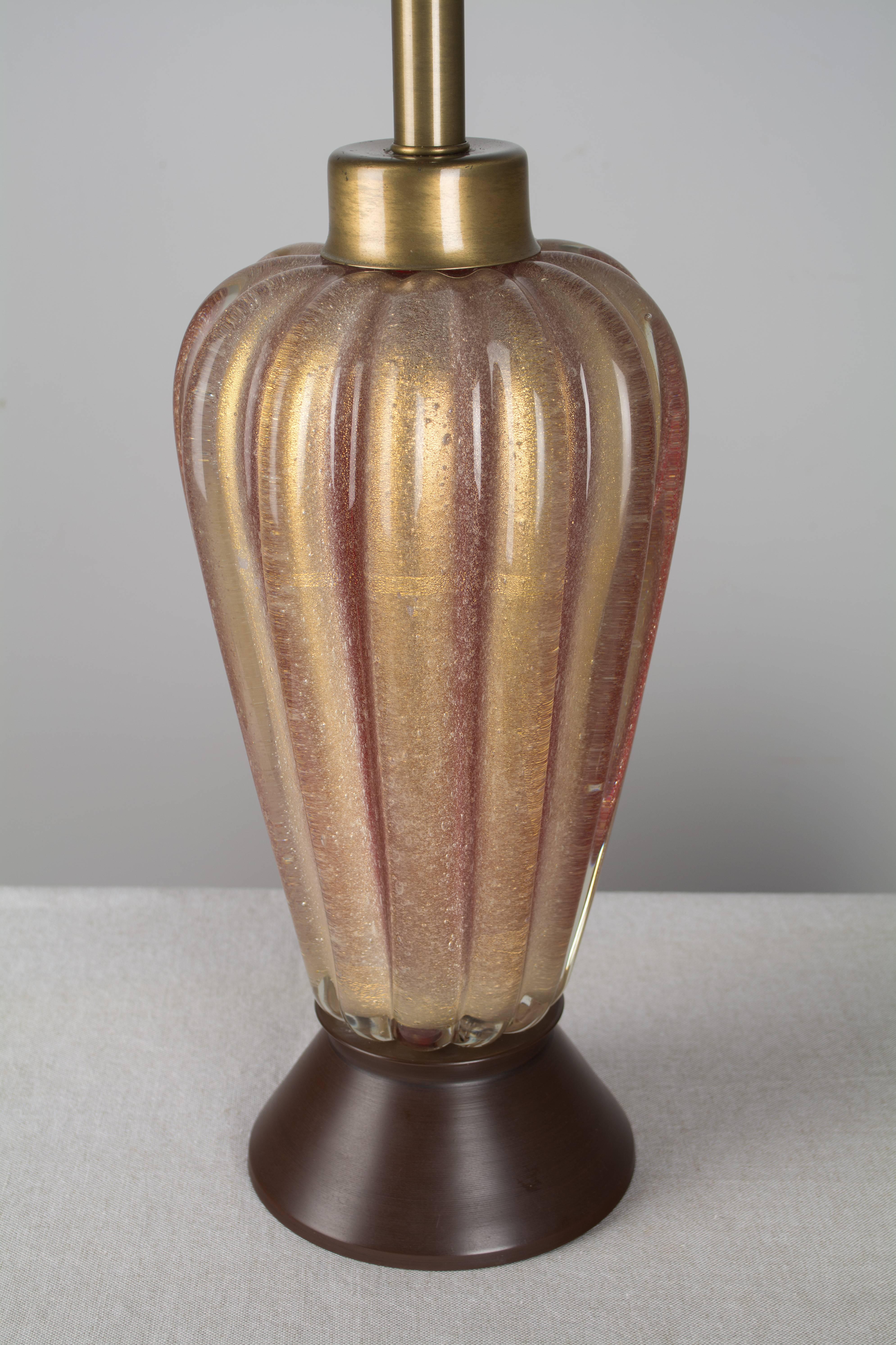 Fait main Lampe Seguso mi-siècle en verre de Murano en vente