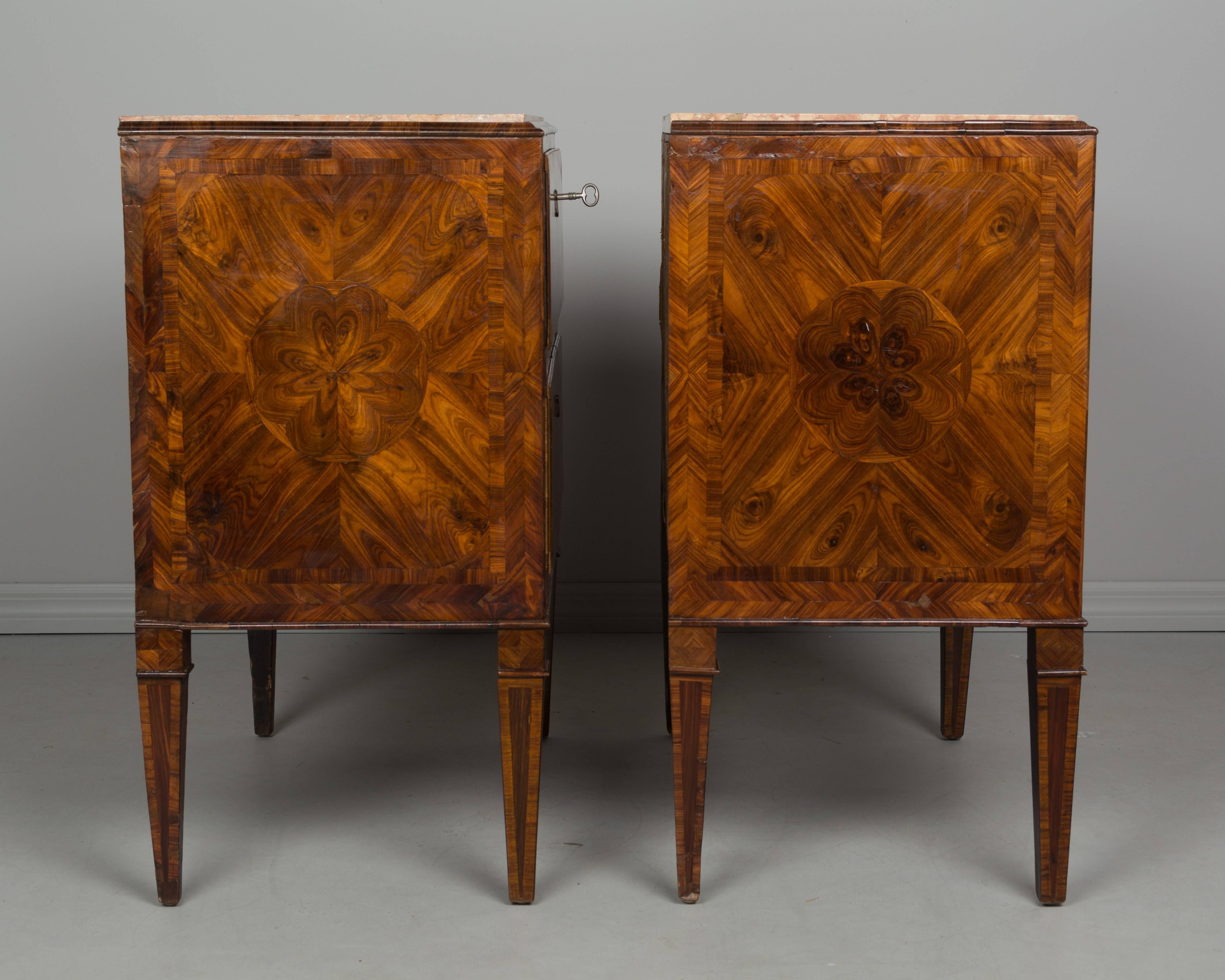 18th Century and Earlier Pair of 18th Century Italian Commodes