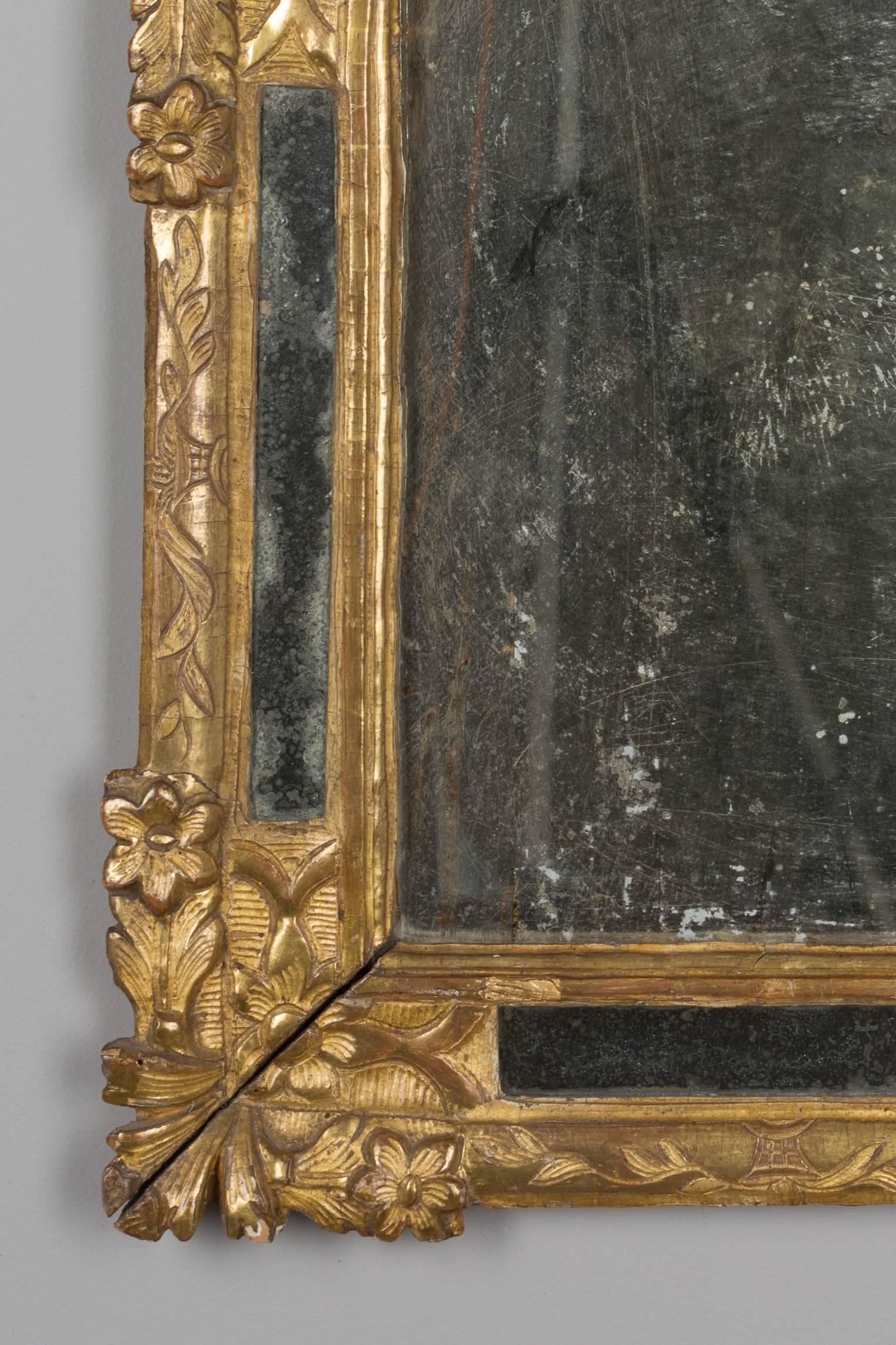18th Century French Regence Gilded Mirror 1