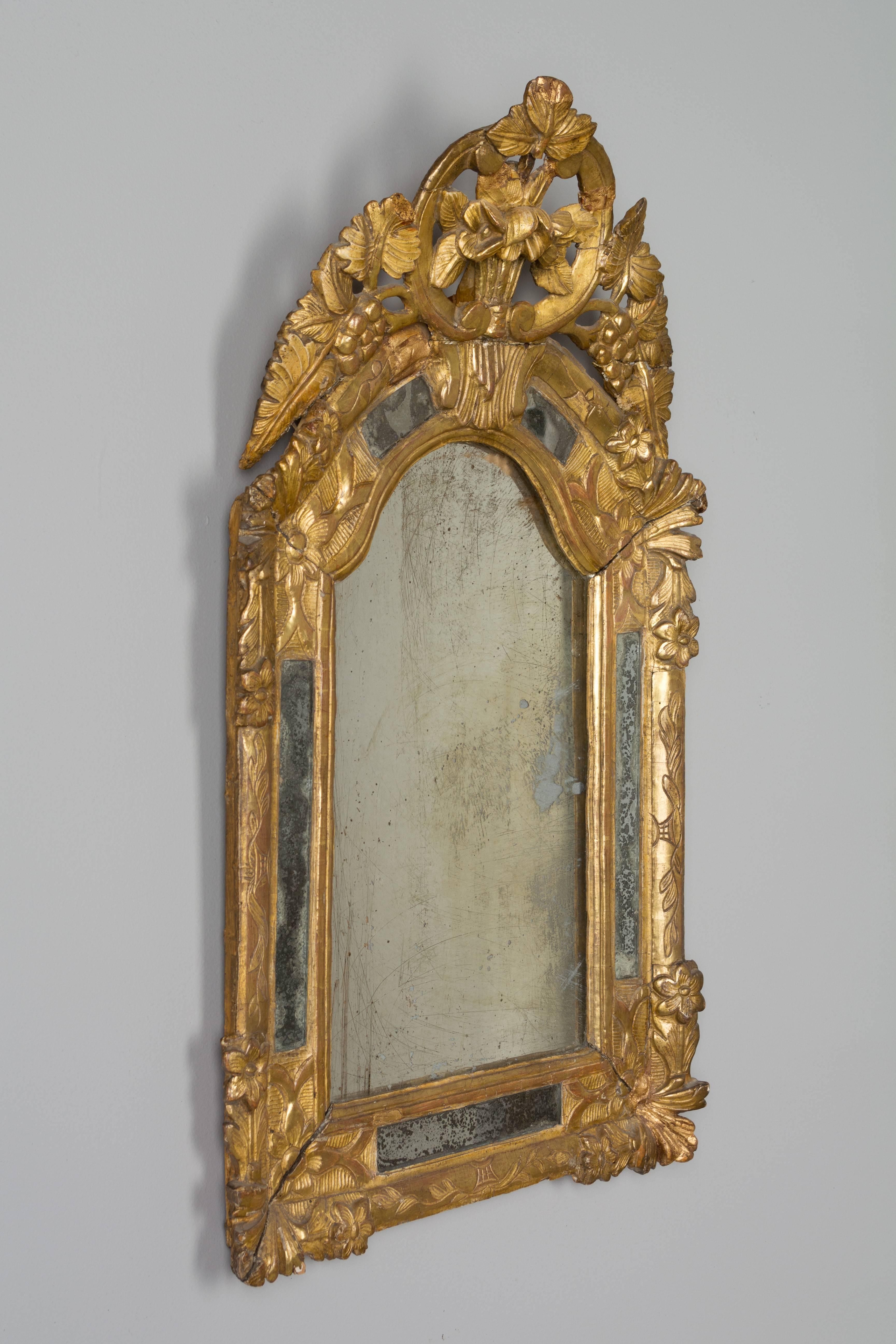 18th Century French Regence Gilded Mirror 2