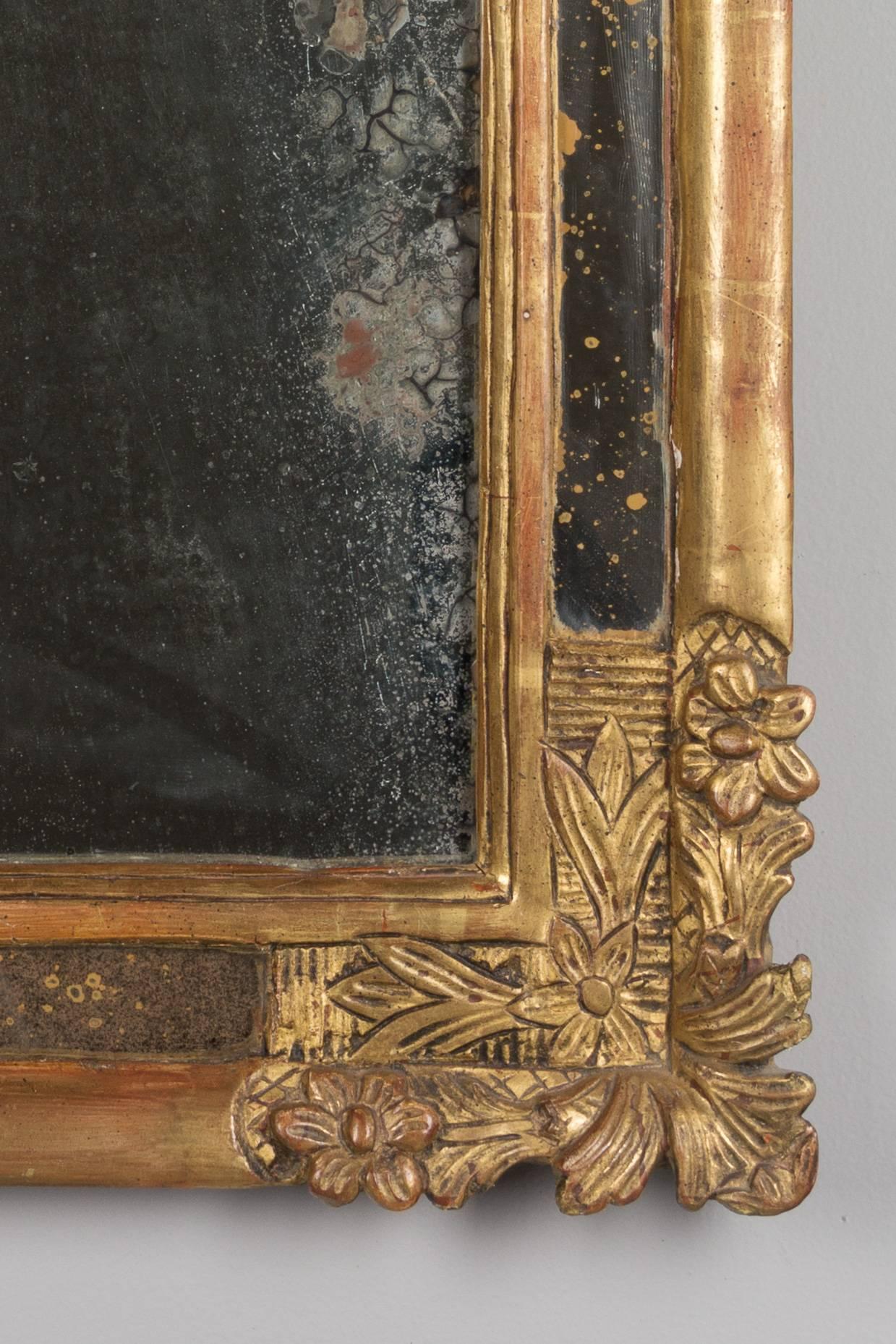 18th Century French Regence Gilt Mirror 1