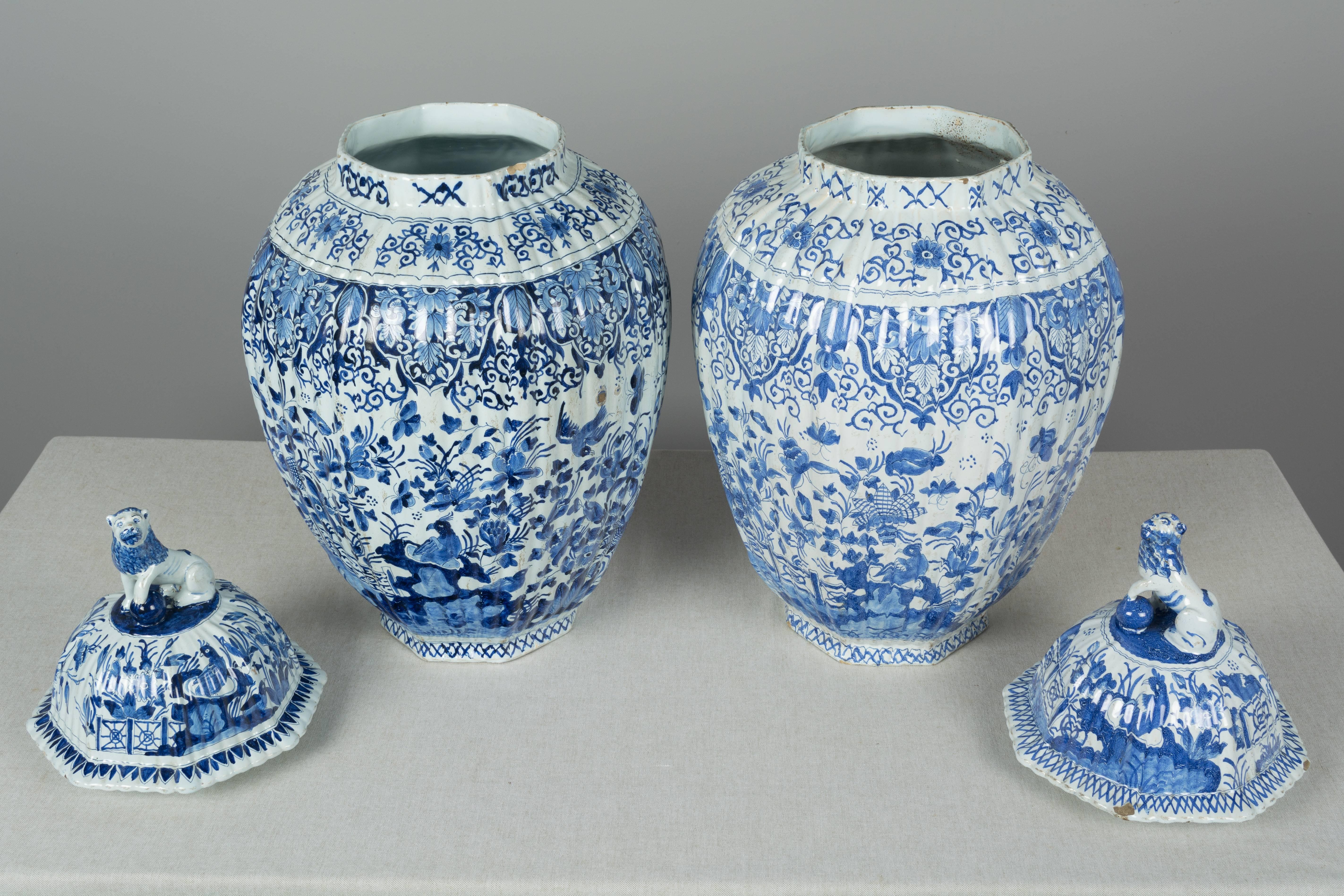 Pair of Large 17th Century Delft Jars 5