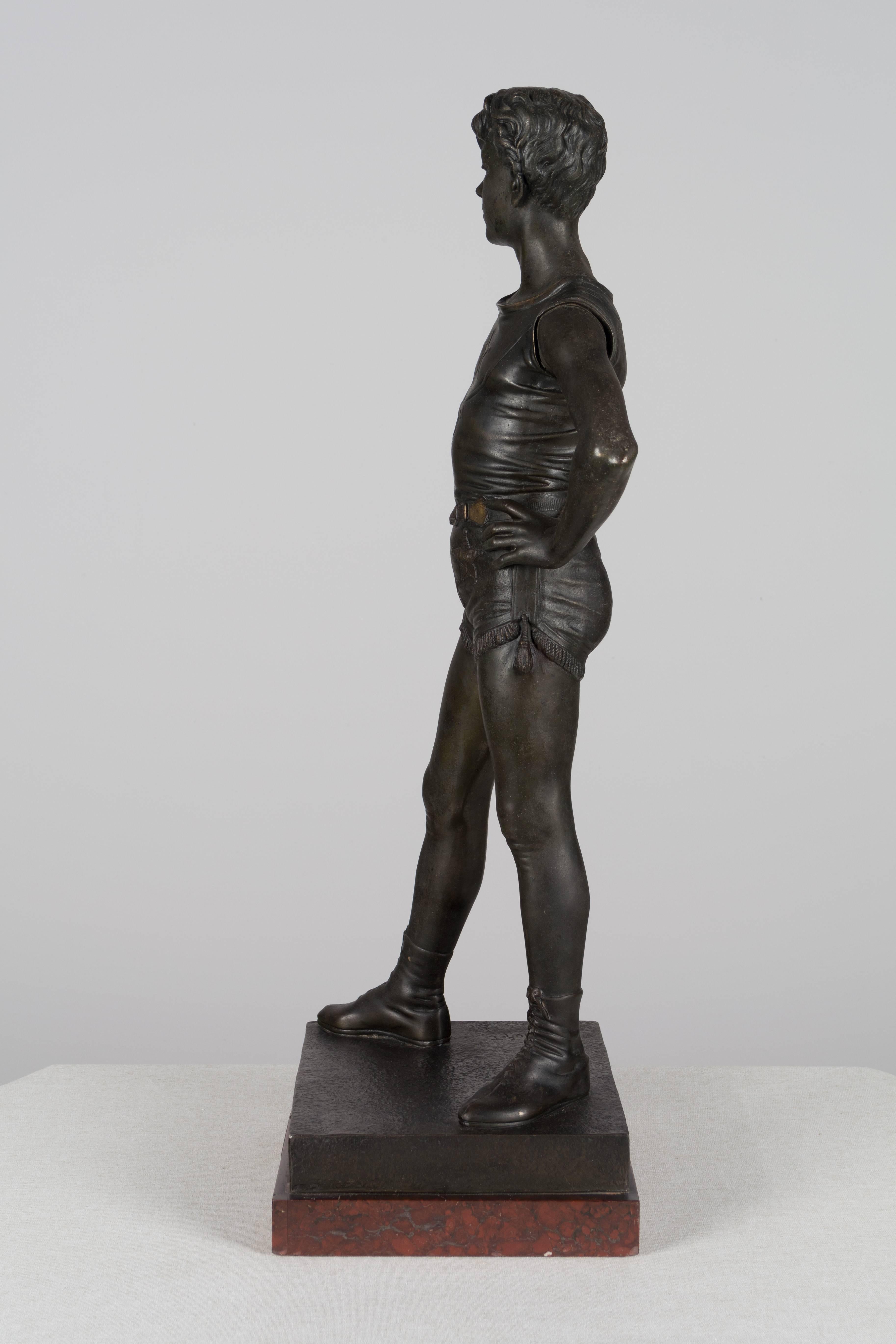 French Acrobat Sculpture "Le Defi" (The Dare) after Bouret For Sale at