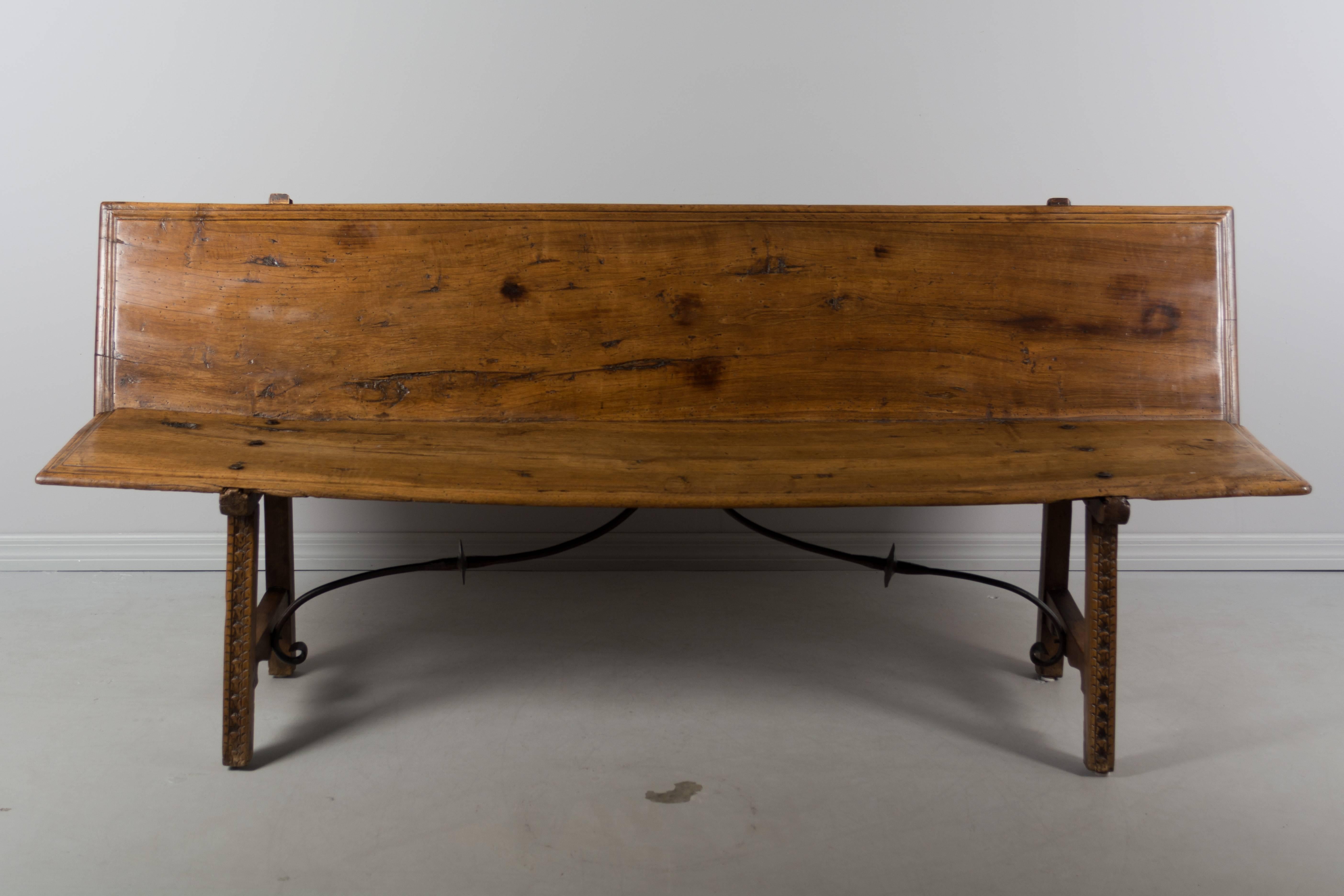 18th Century and Earlier 18th Century Spanish Baroque Style Bench