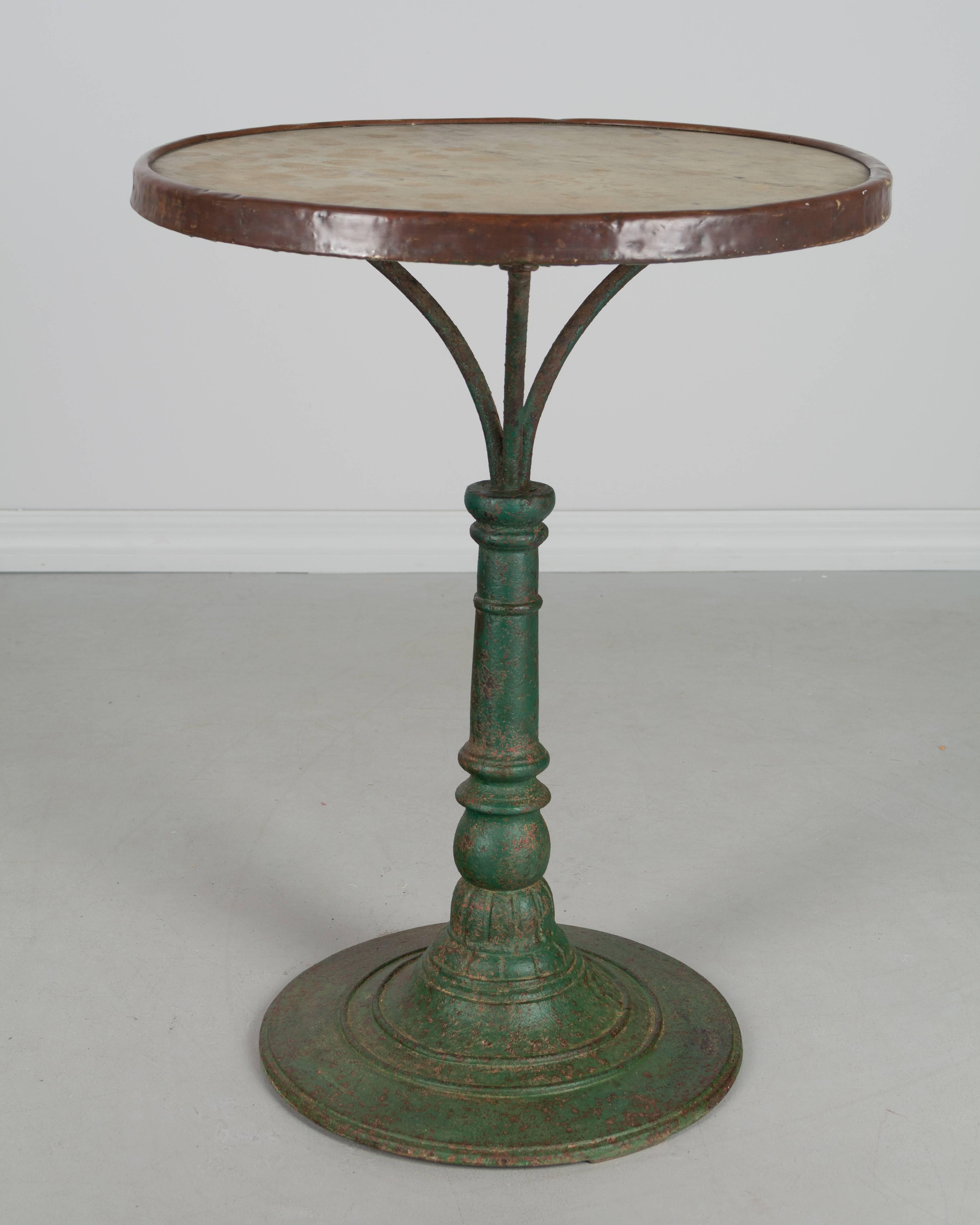 19th Century French Cast Iron Bistro Table In Good Condition In Winter Park, FL