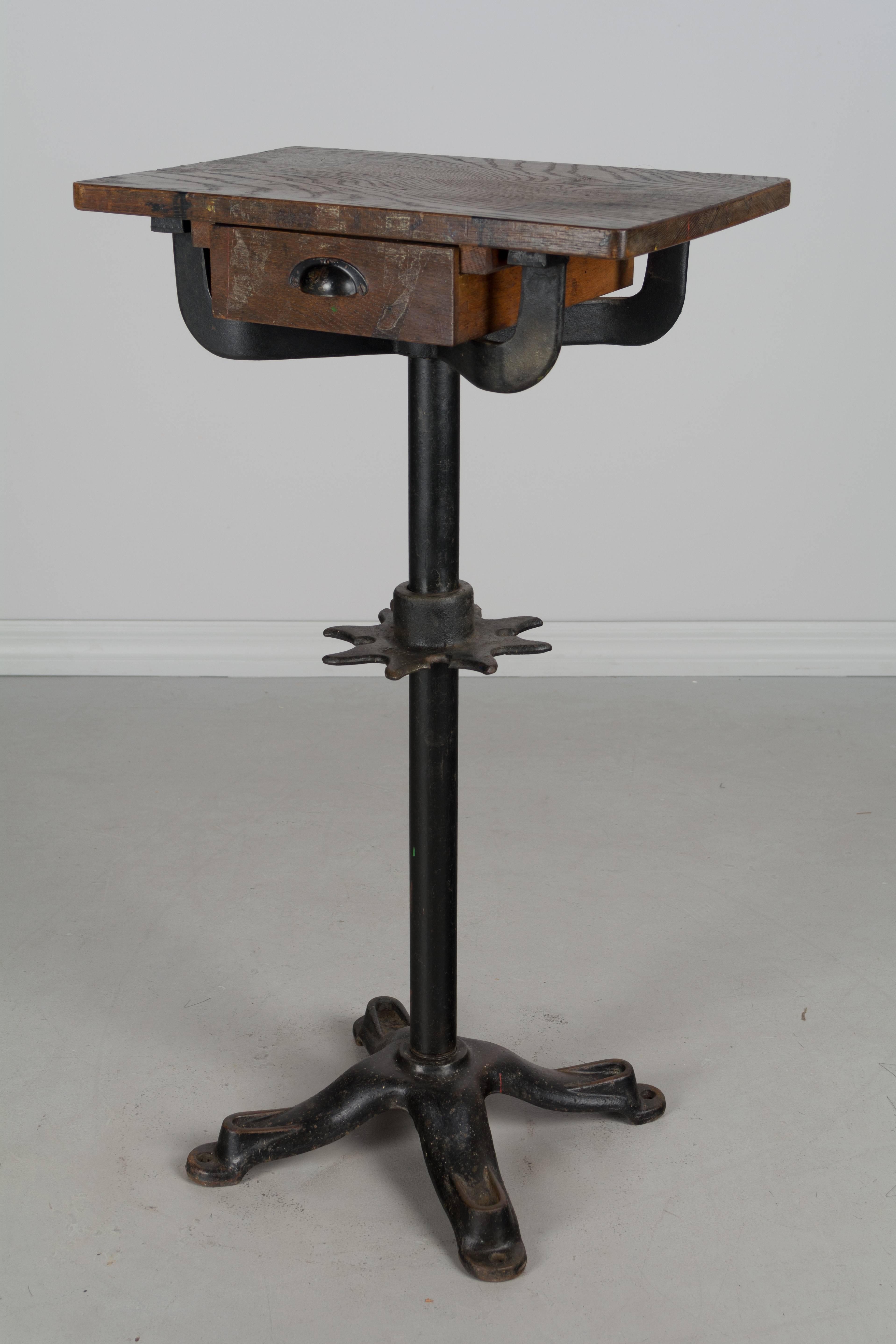 19th Century French Industrial Cast Iron Table 1