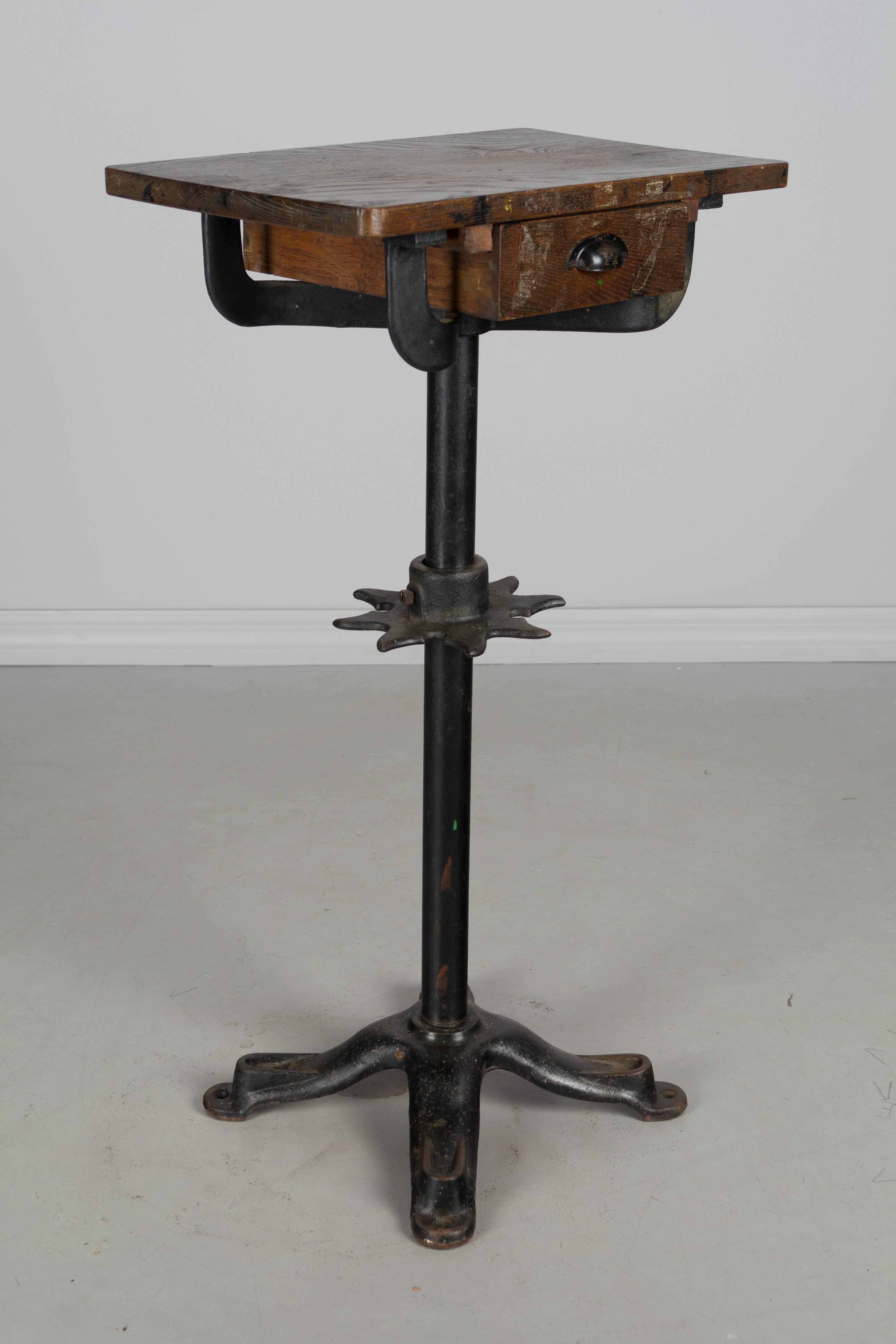 19th Century French Industrial Cast Iron Table In Excellent Condition In Winter Park, FL