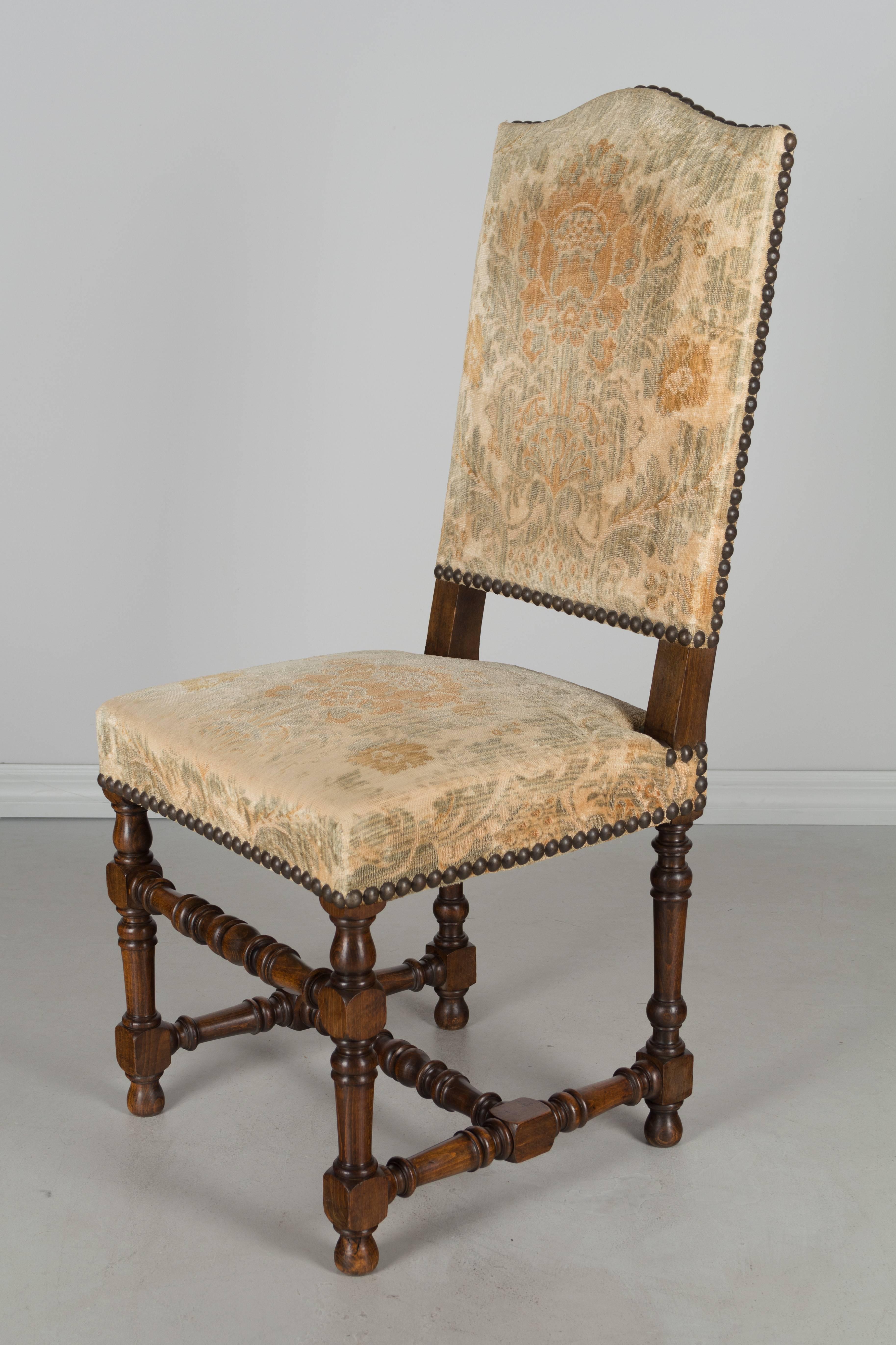 Turned Set of 10 French Louis XIII Style Dining Chairs