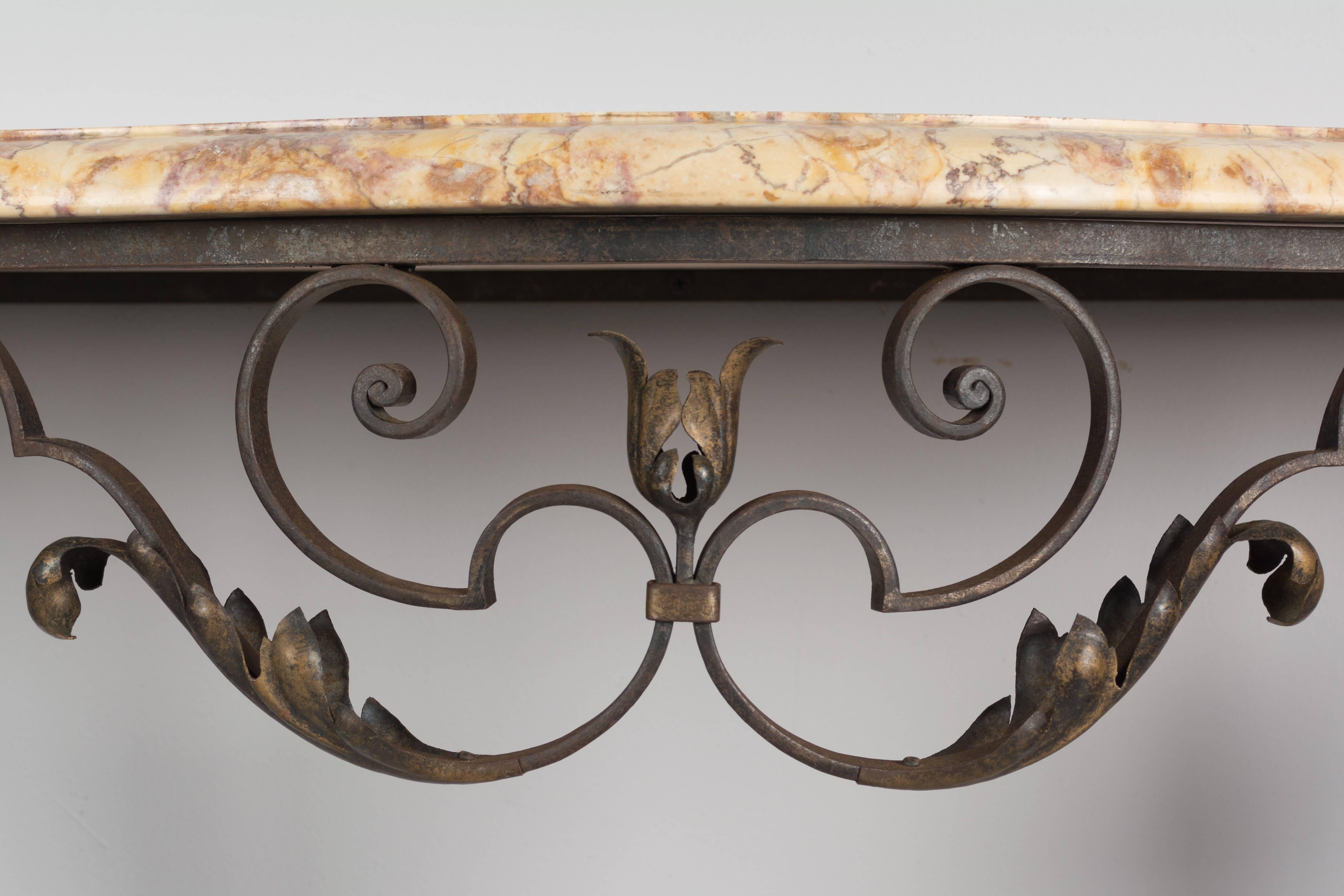 Louis XV Style Wrought Iron Console 1