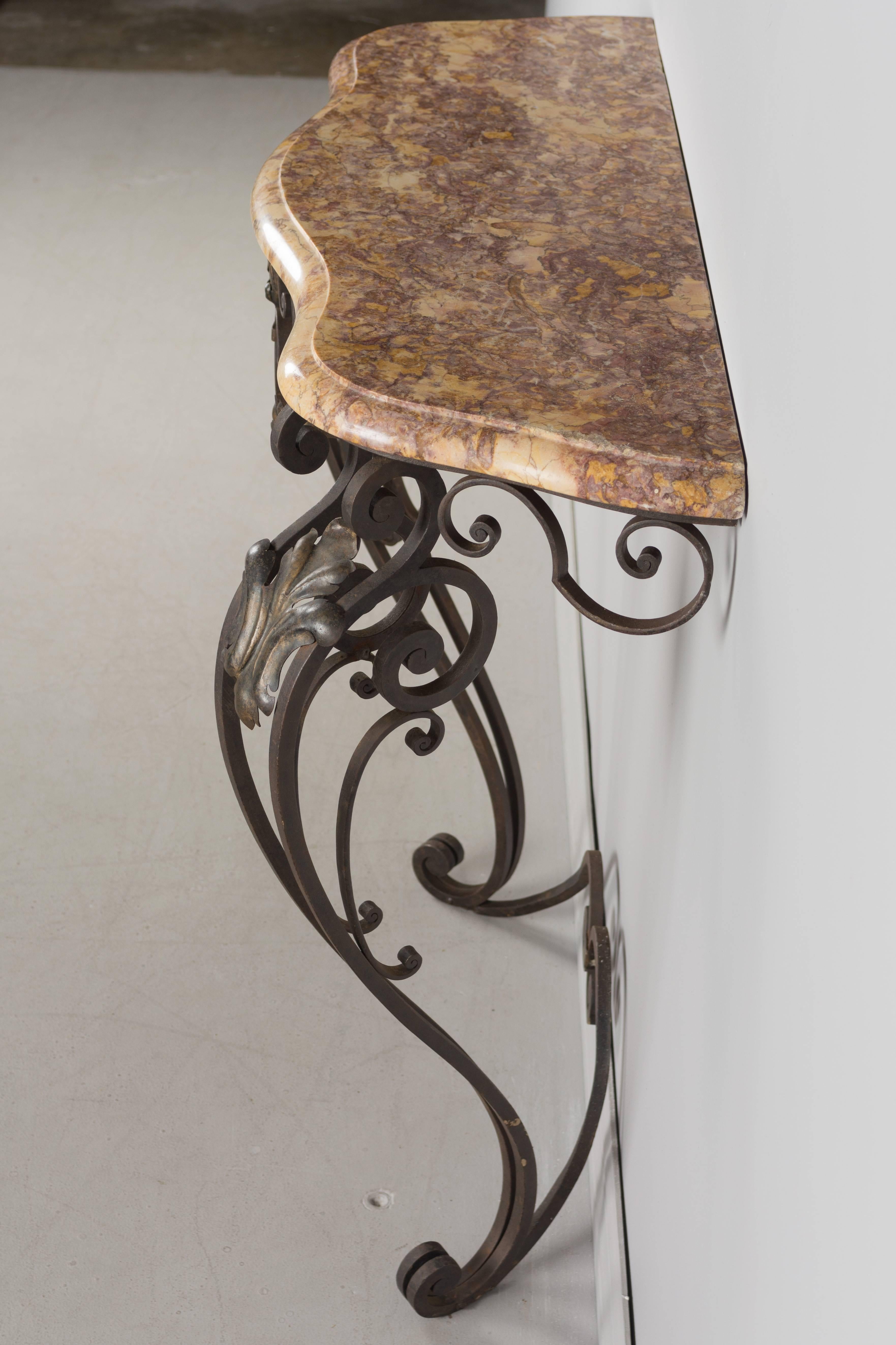 Louis XV Style Wrought Iron Console 2