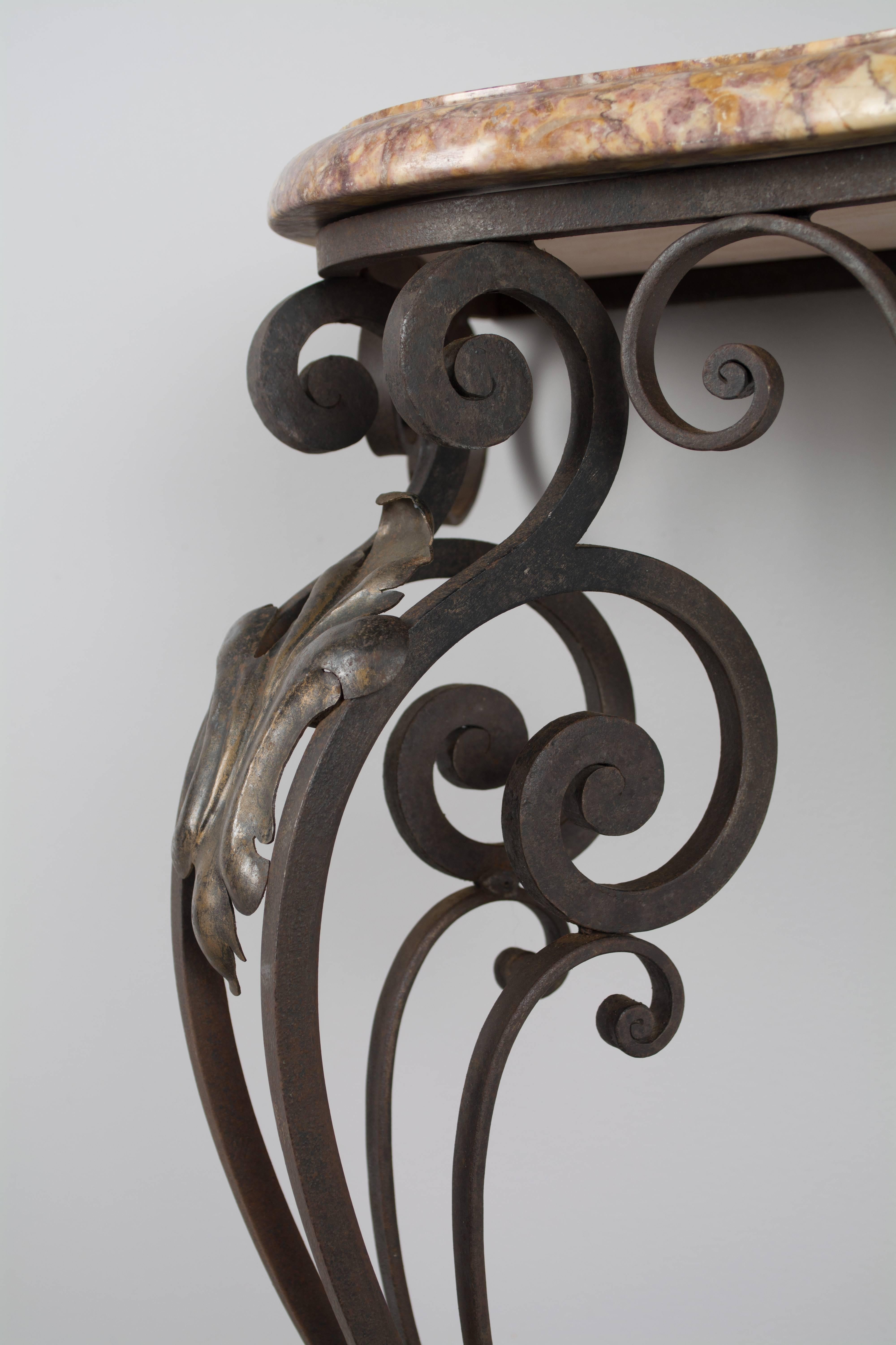 Louis XV Style Wrought Iron Console 3