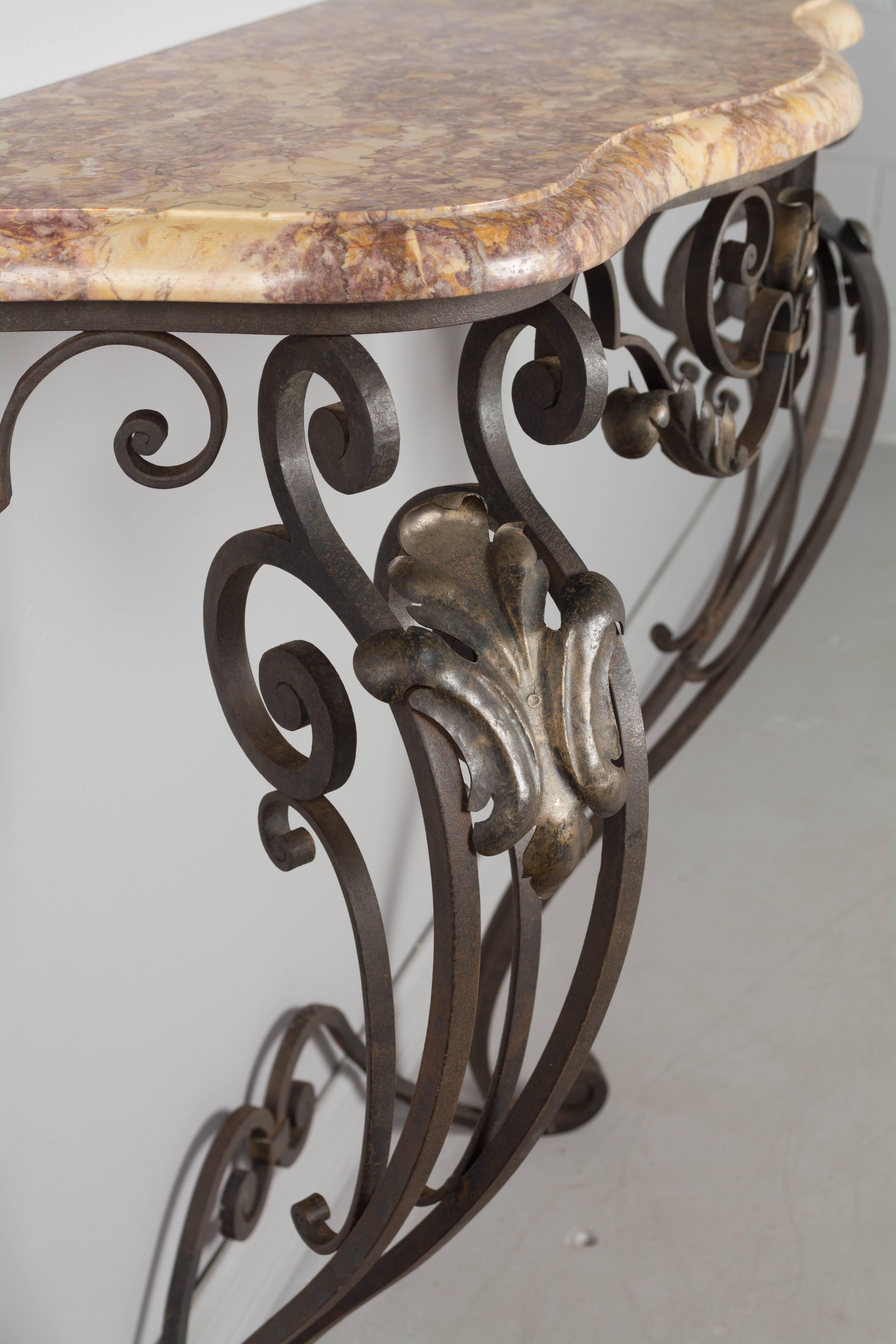 Louis XV Style Wrought Iron Console 4