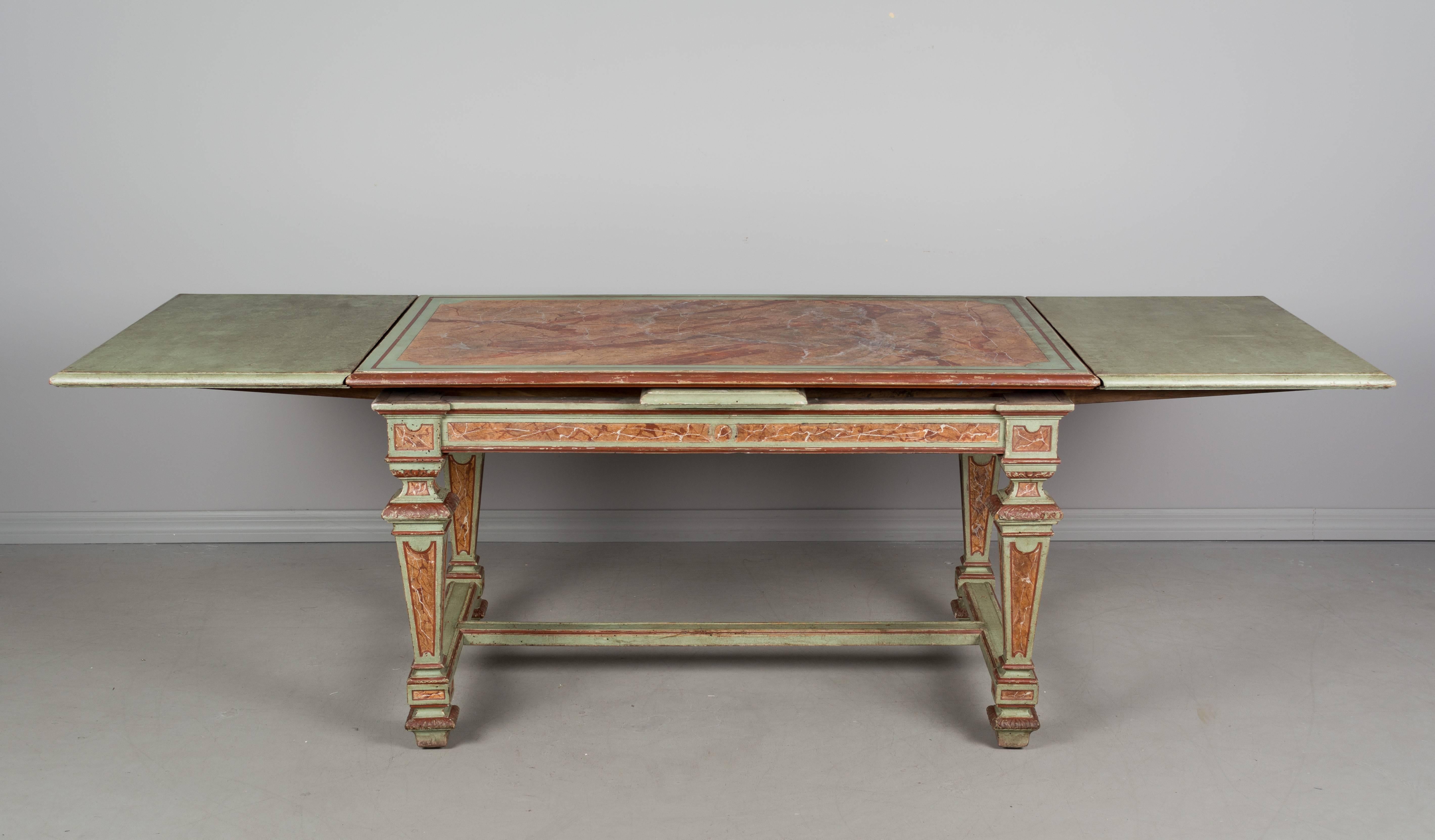 French Louis XIV Style Extension Table In Good Condition In Winter Park, FL