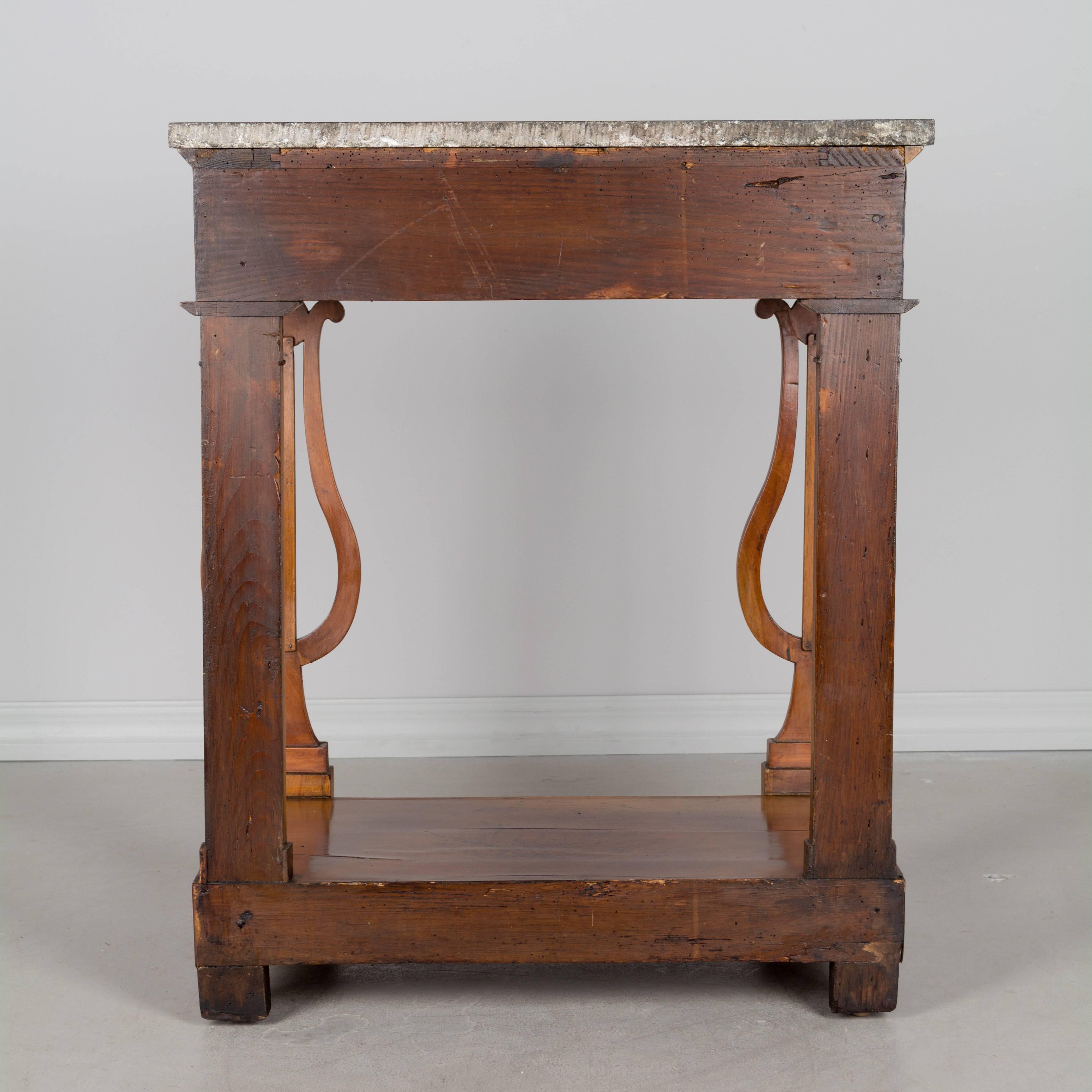19th Century French Empire Marble-Top Console 6