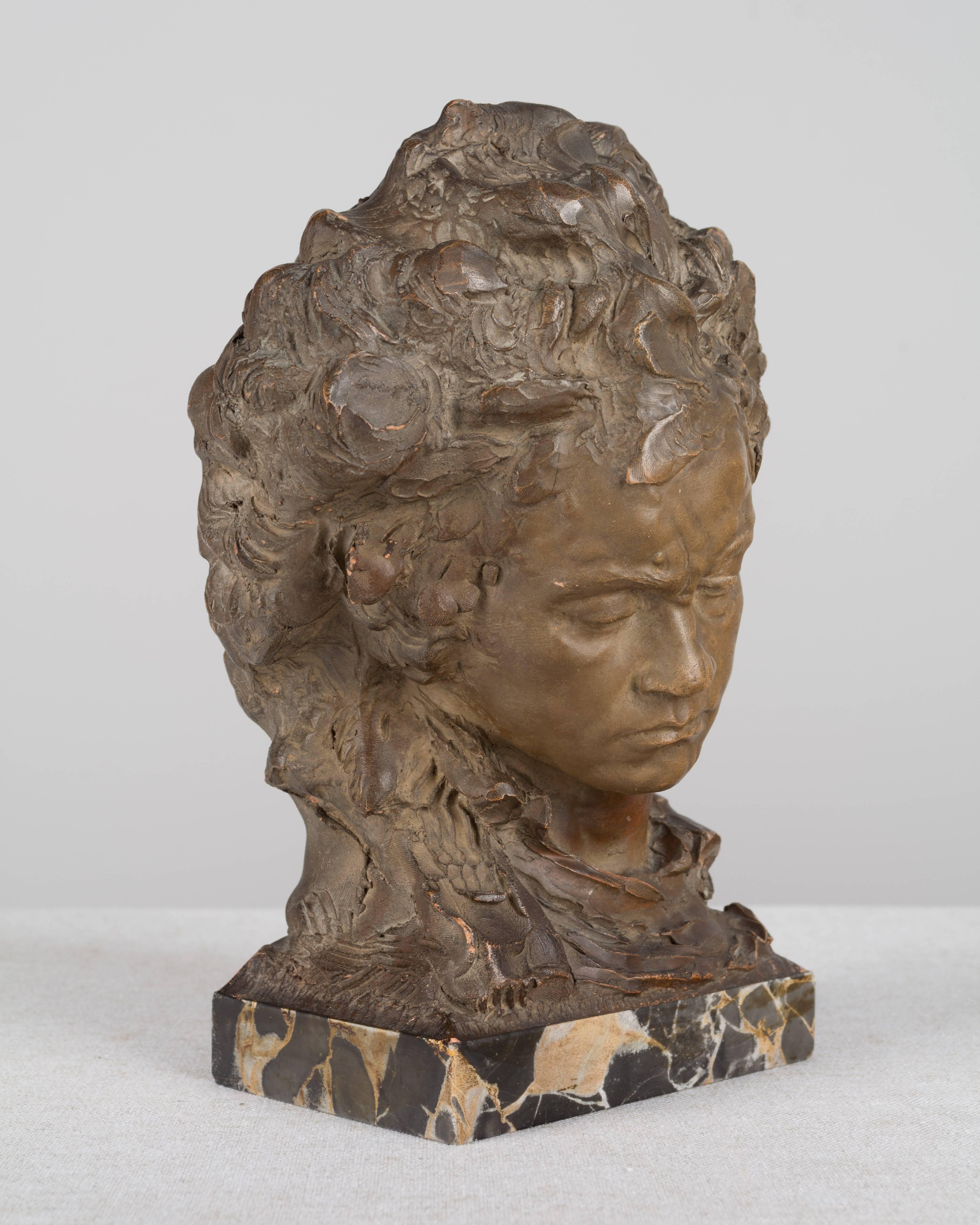 French Terra Cotta Bust of Beethoven 4