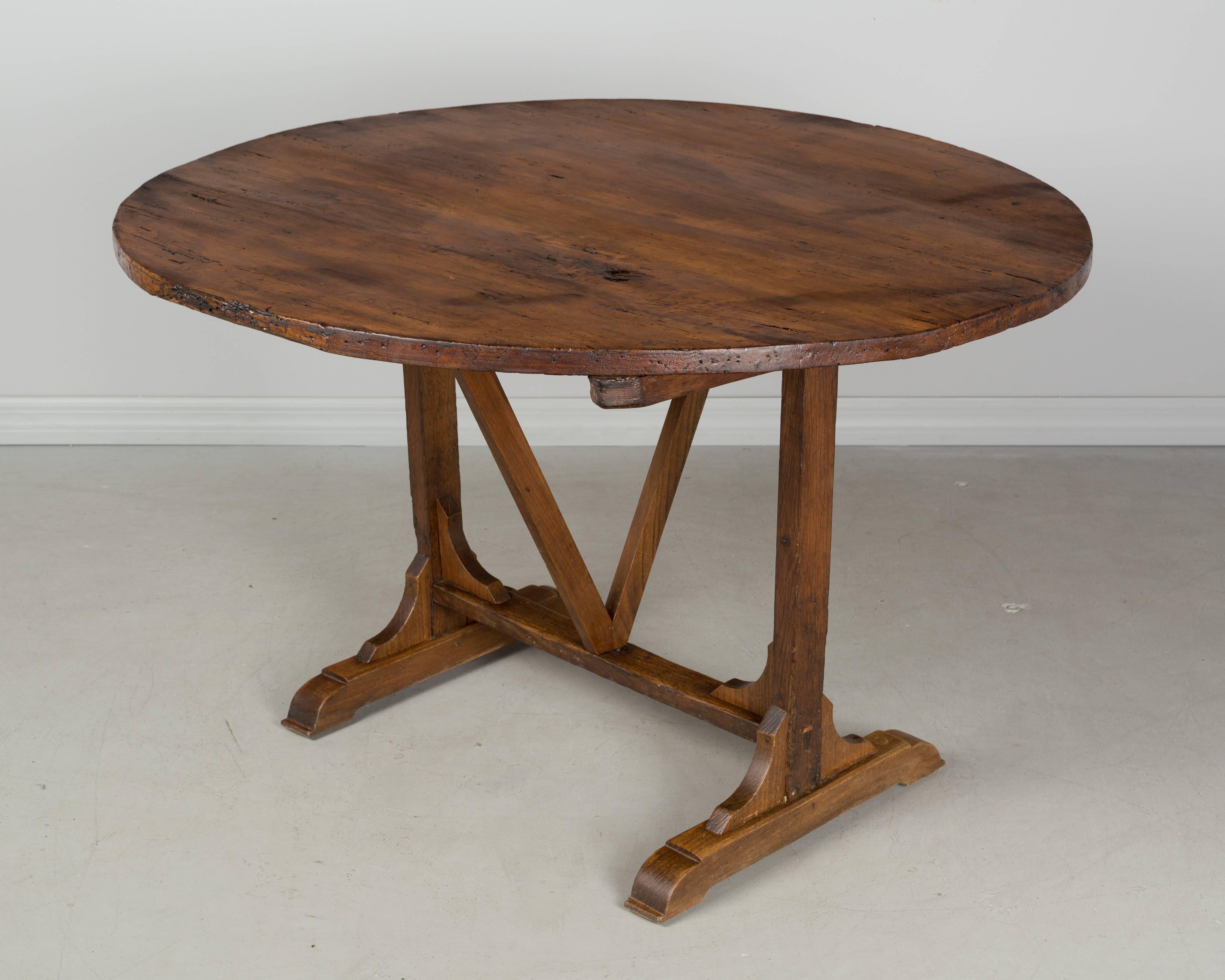 19th Century French Wine Tasting Table or Tilt-Top Table 2