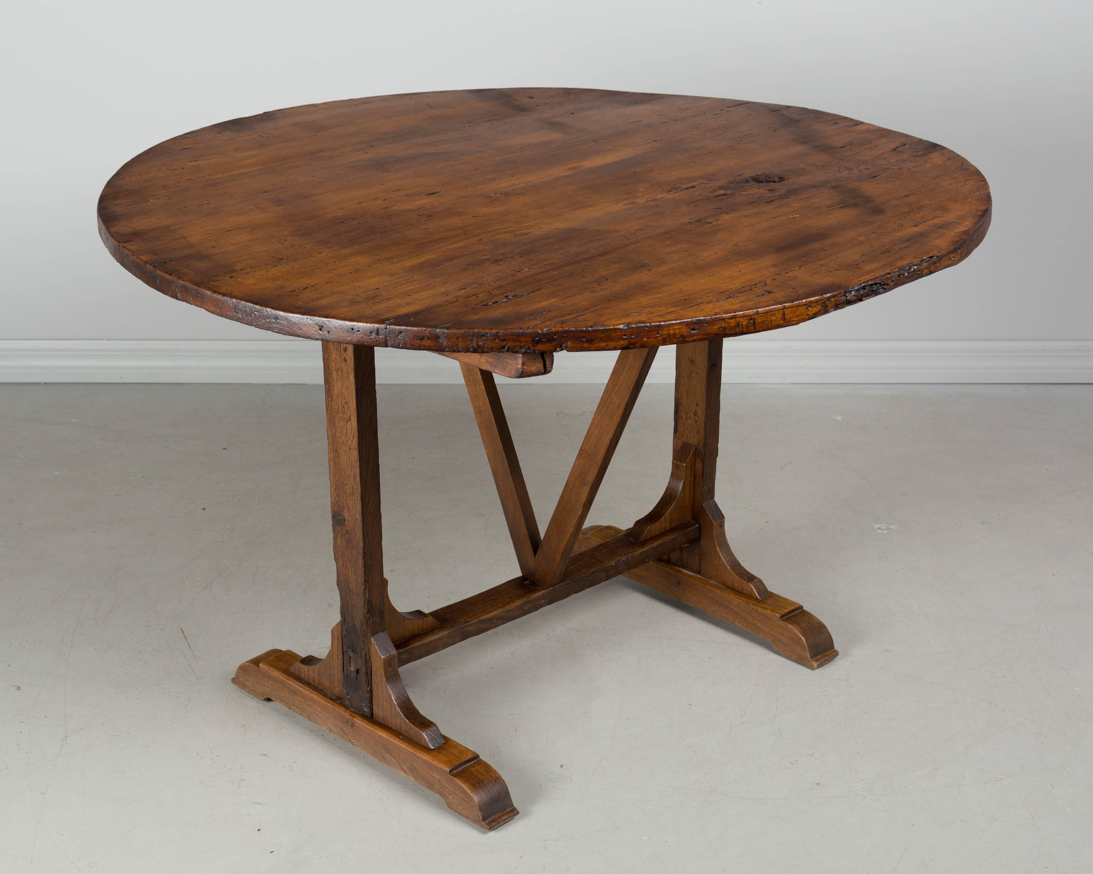 19th Century French Wine Tasting Table or Tilt-Top Table 1