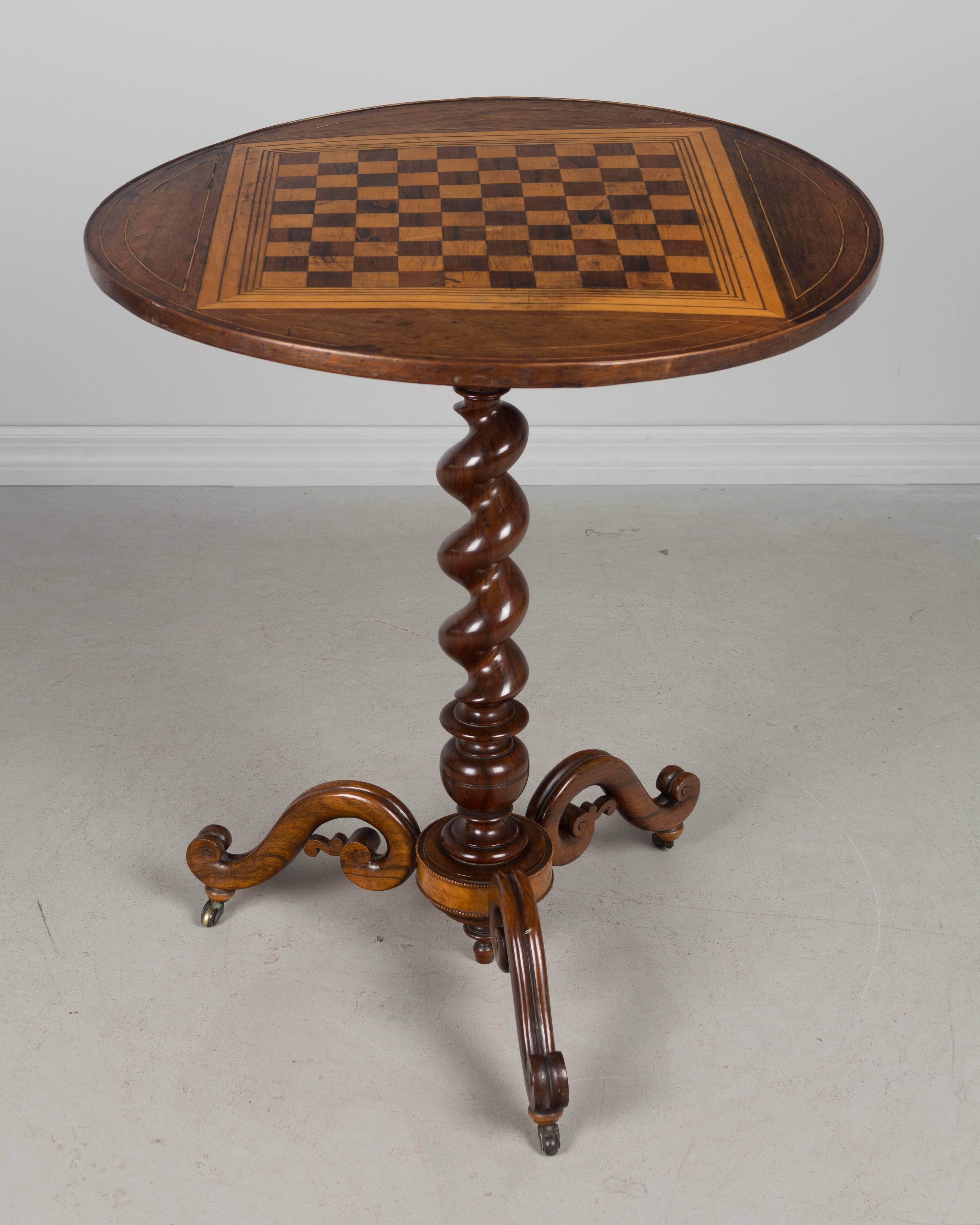 19th Century French Tilt-Top Game Table 1