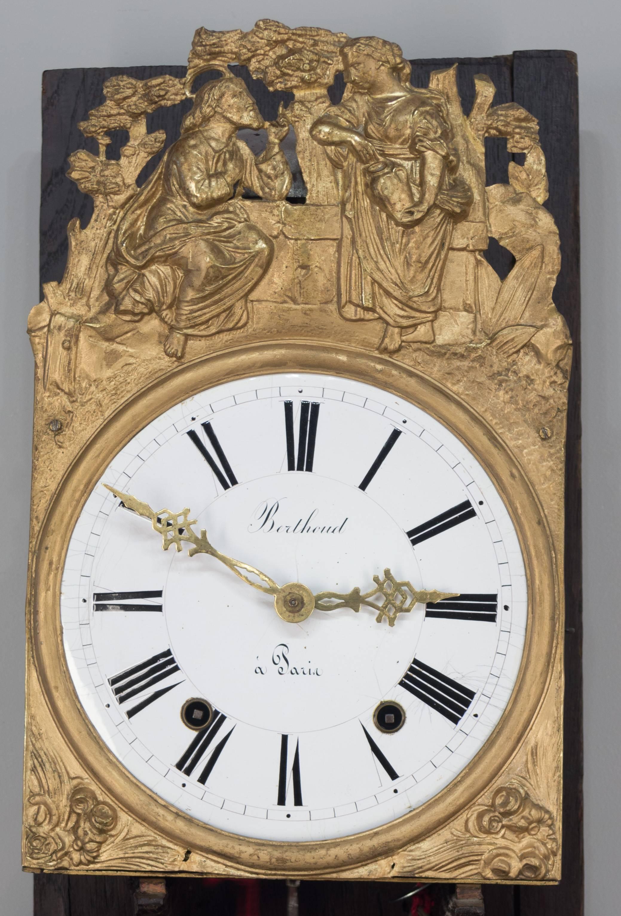 horloge française du 18ème siècle à grand boîtier 1