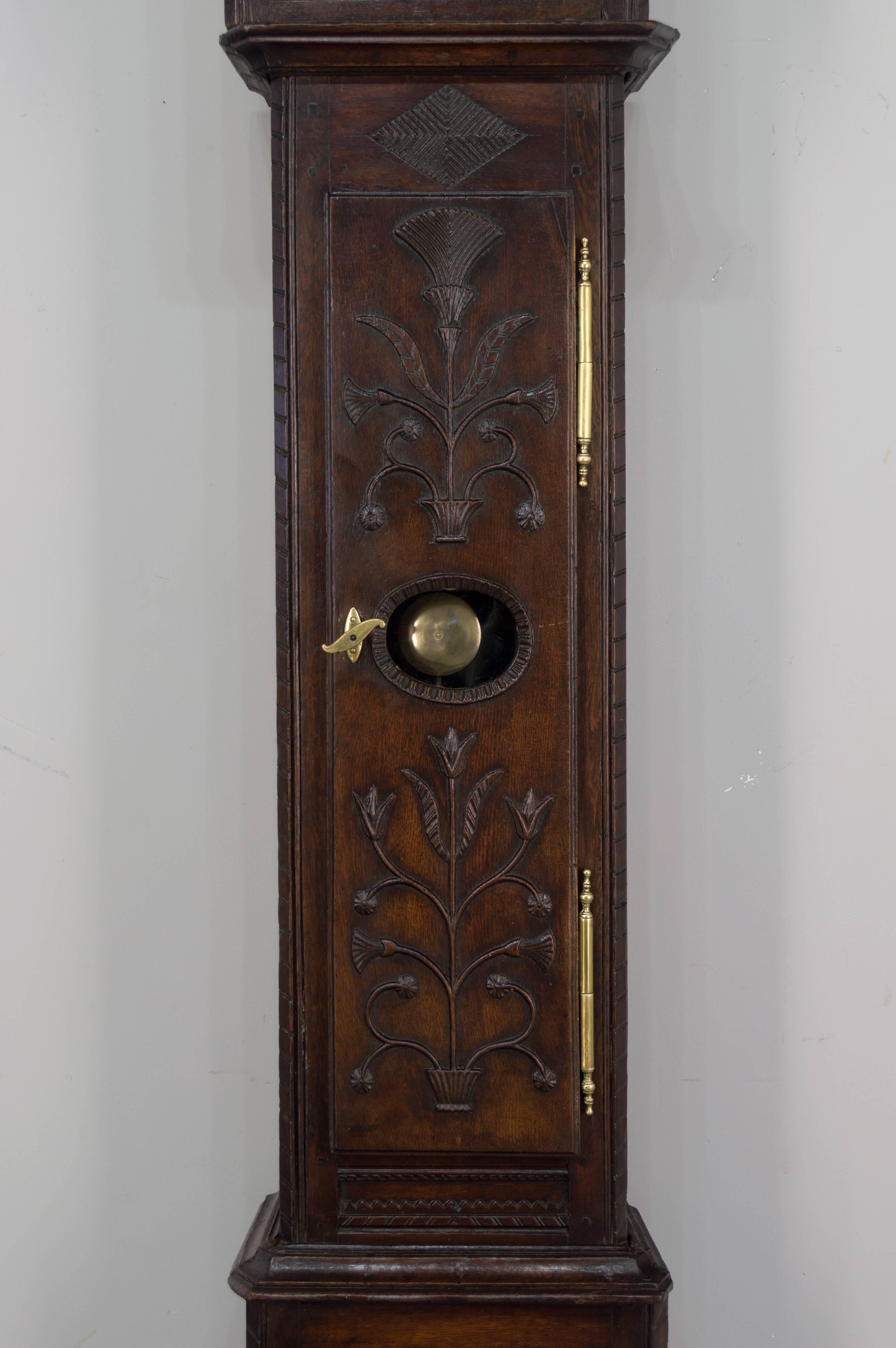 Country 18th Century French Antique Tall Case Clock