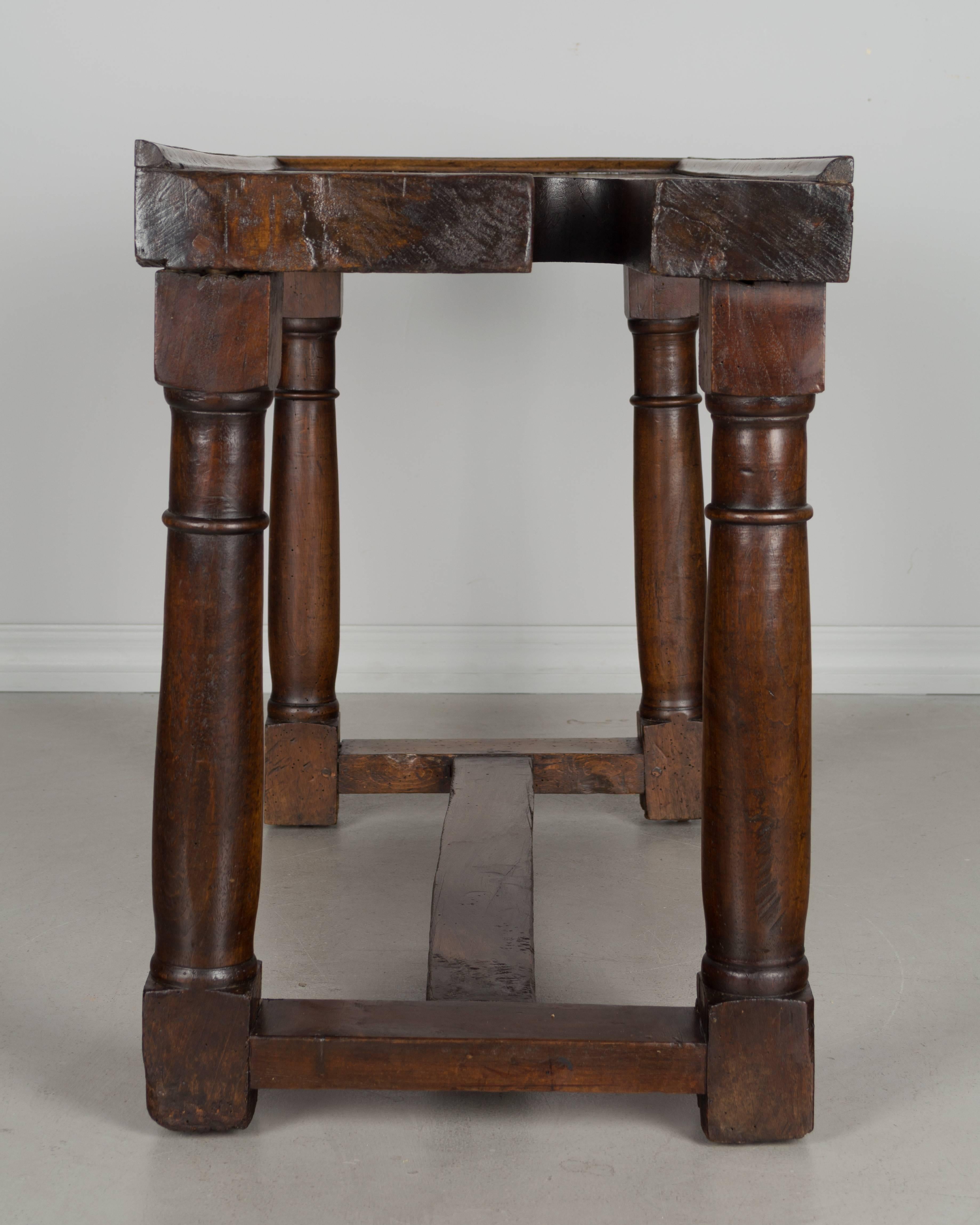 Country 19th Century French Solid Walnut Work Table