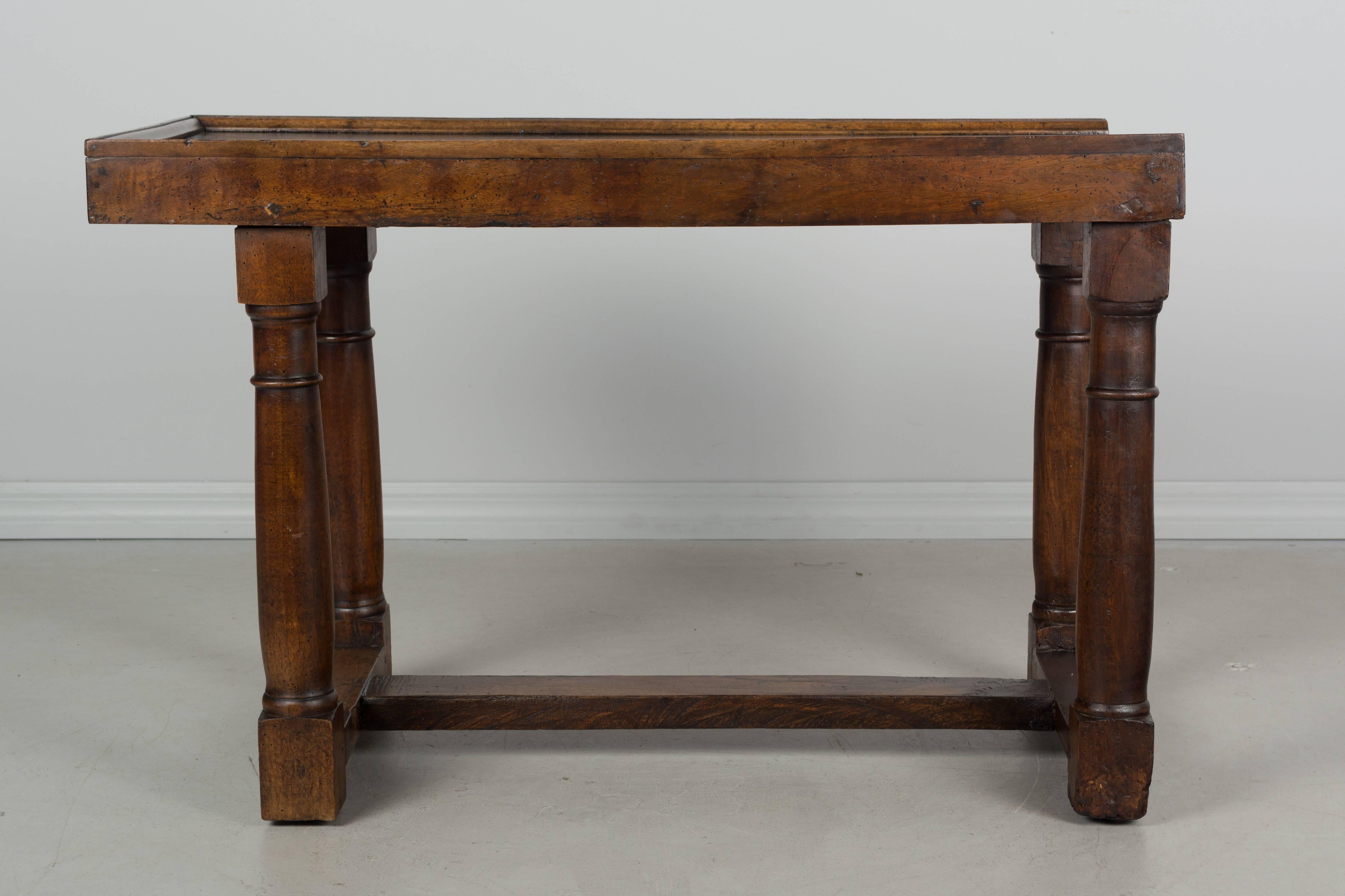 19th Century French Solid Walnut Work Table 1