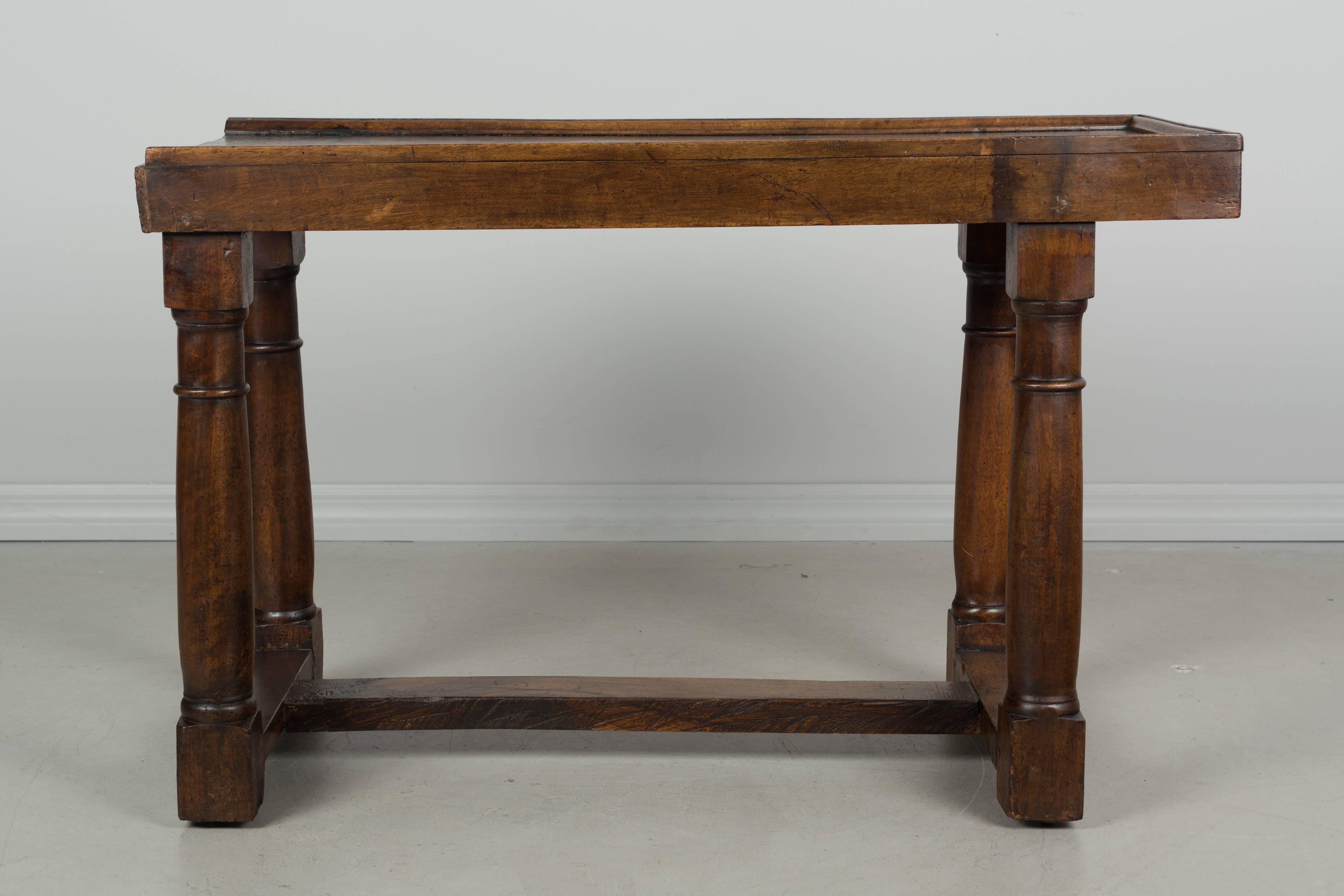 19th Century French Solid Walnut Work Table 2