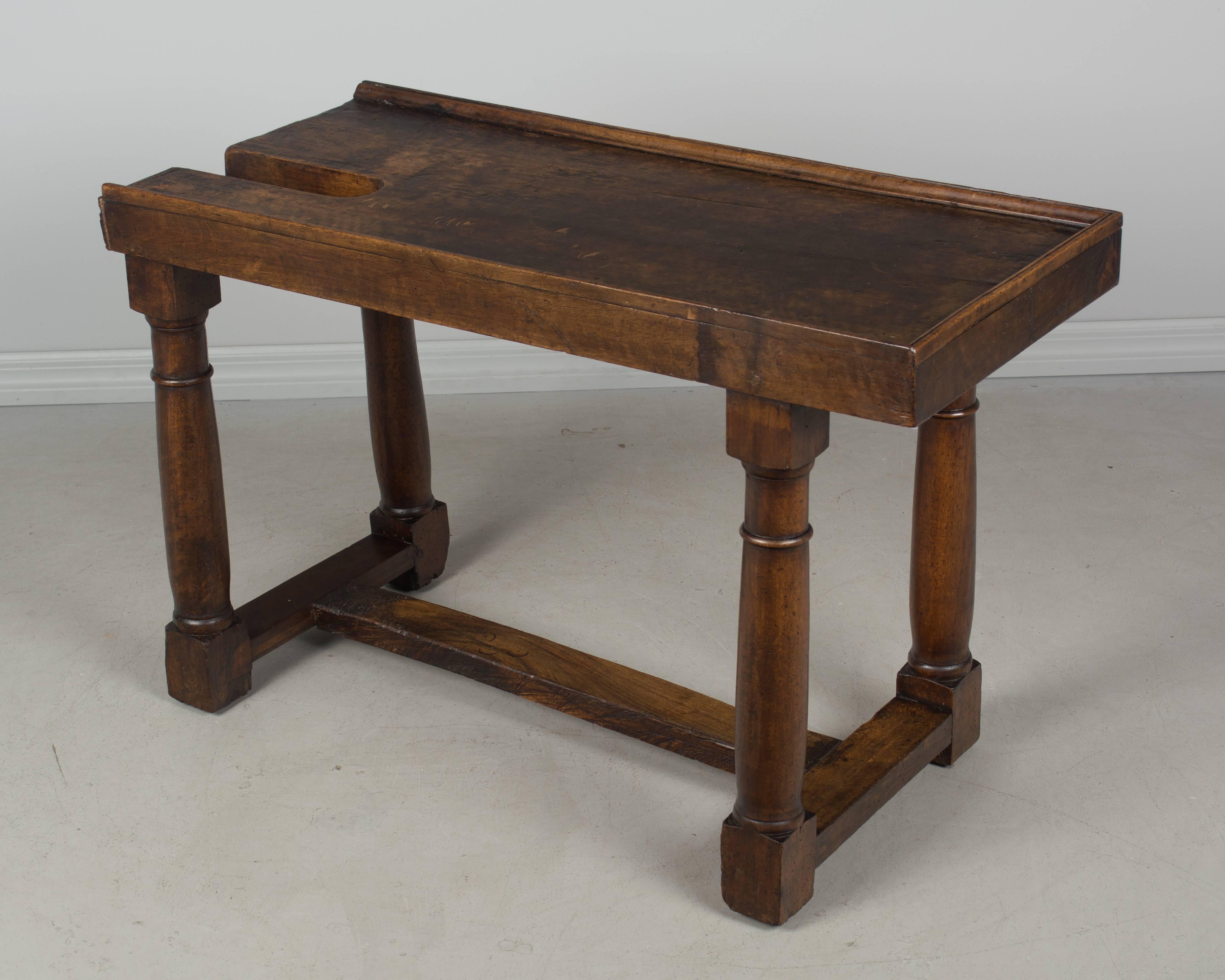 19th Century French Solid Walnut Work Table 3