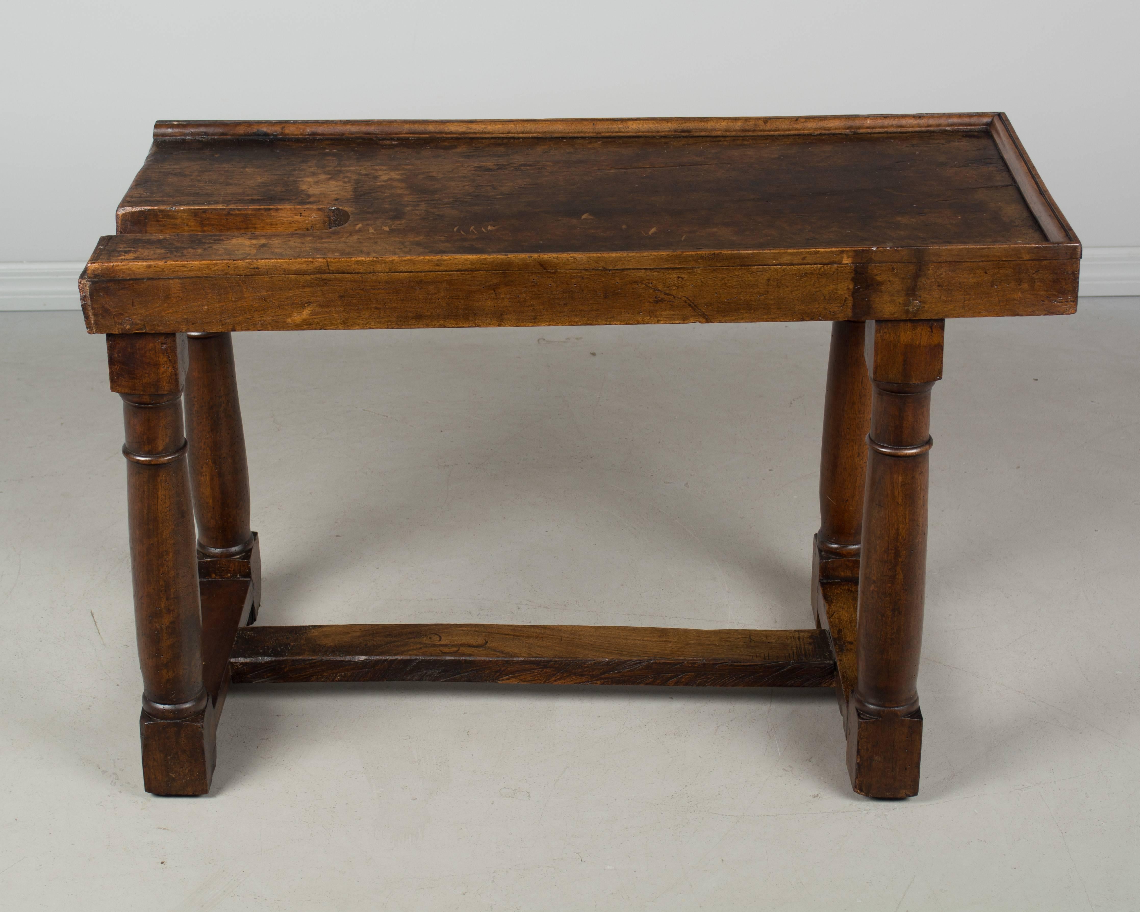 19th Century French Solid Walnut Work Table 5