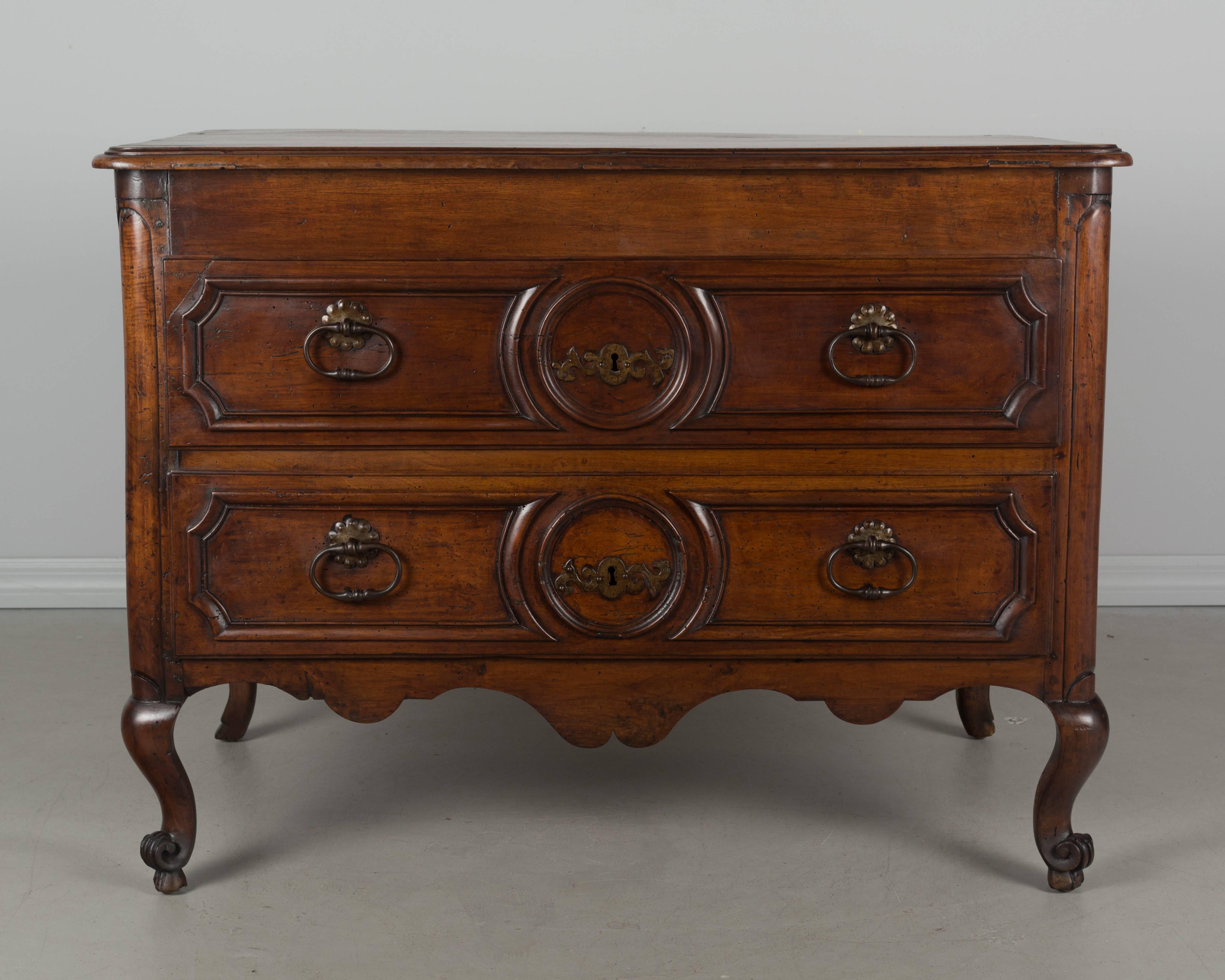 French 19th Century Louis XV Style Walnut Commode