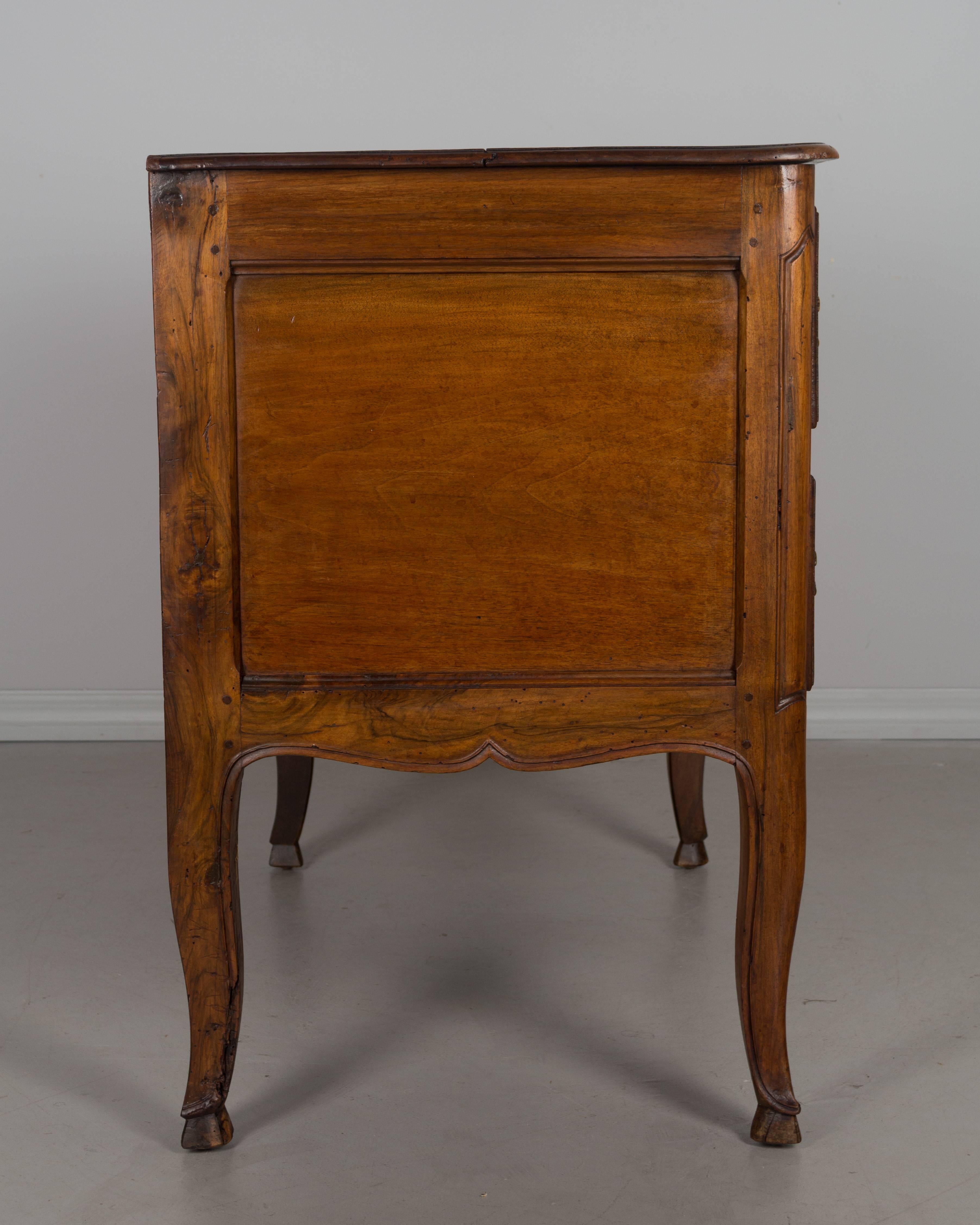 Hand-Carved 19th Century Louis XV Style Walnut Commode