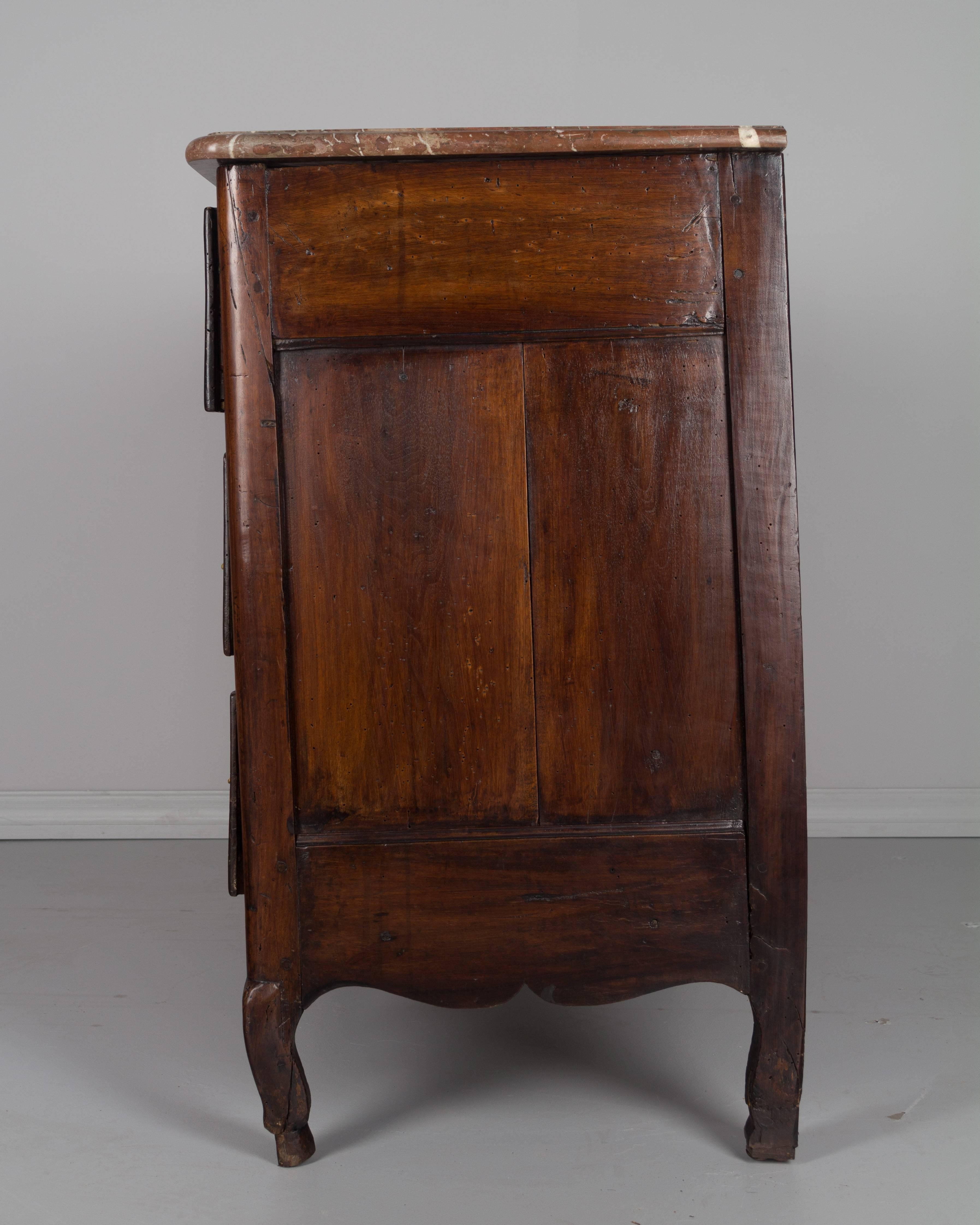 Walnut 18th Century Country French Louis XV Style Commode