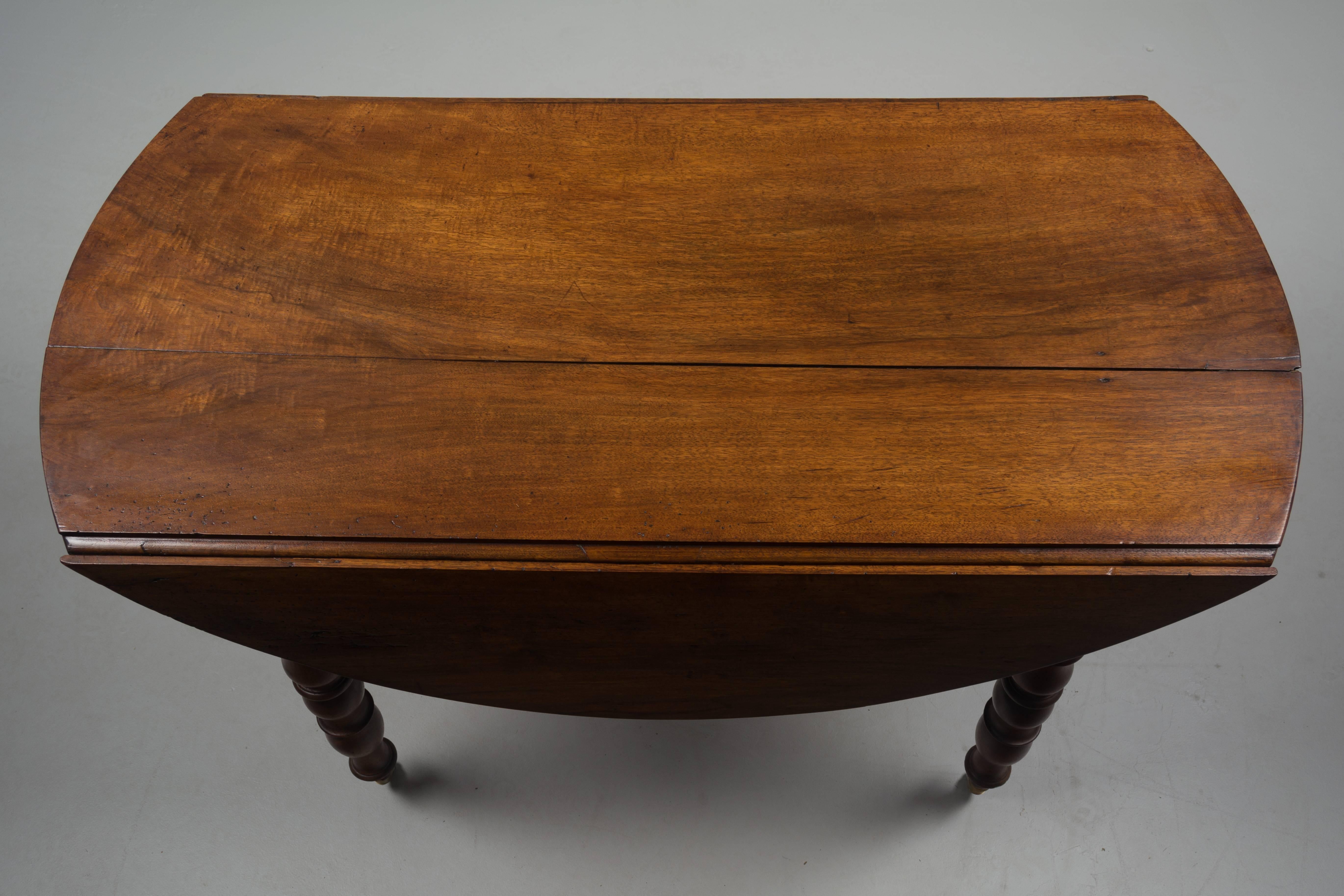 19th Century French Louis Philippe Drop-Leaf Table 5