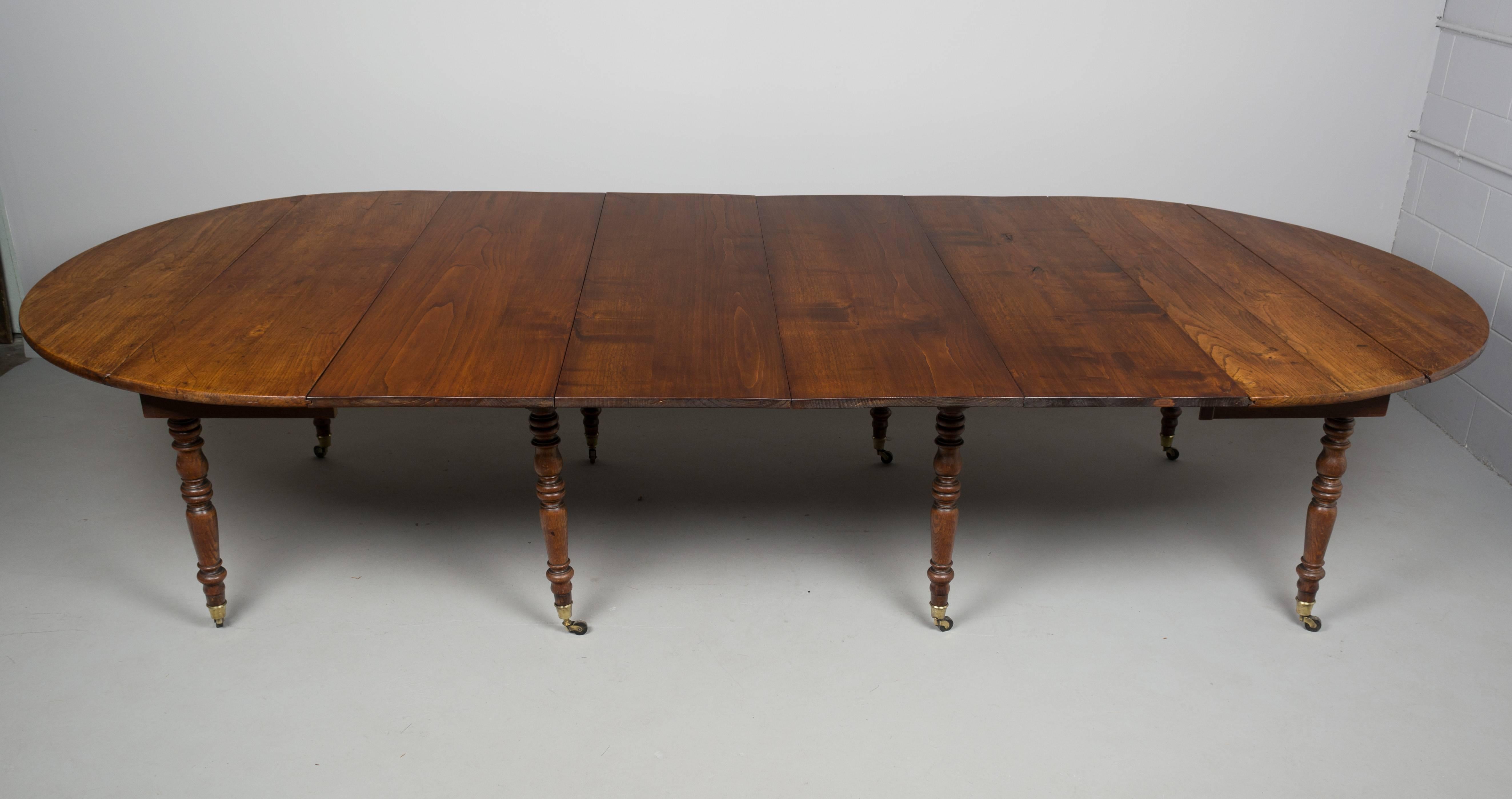 French 19th c. Louis Philippe Dining Table with extensions