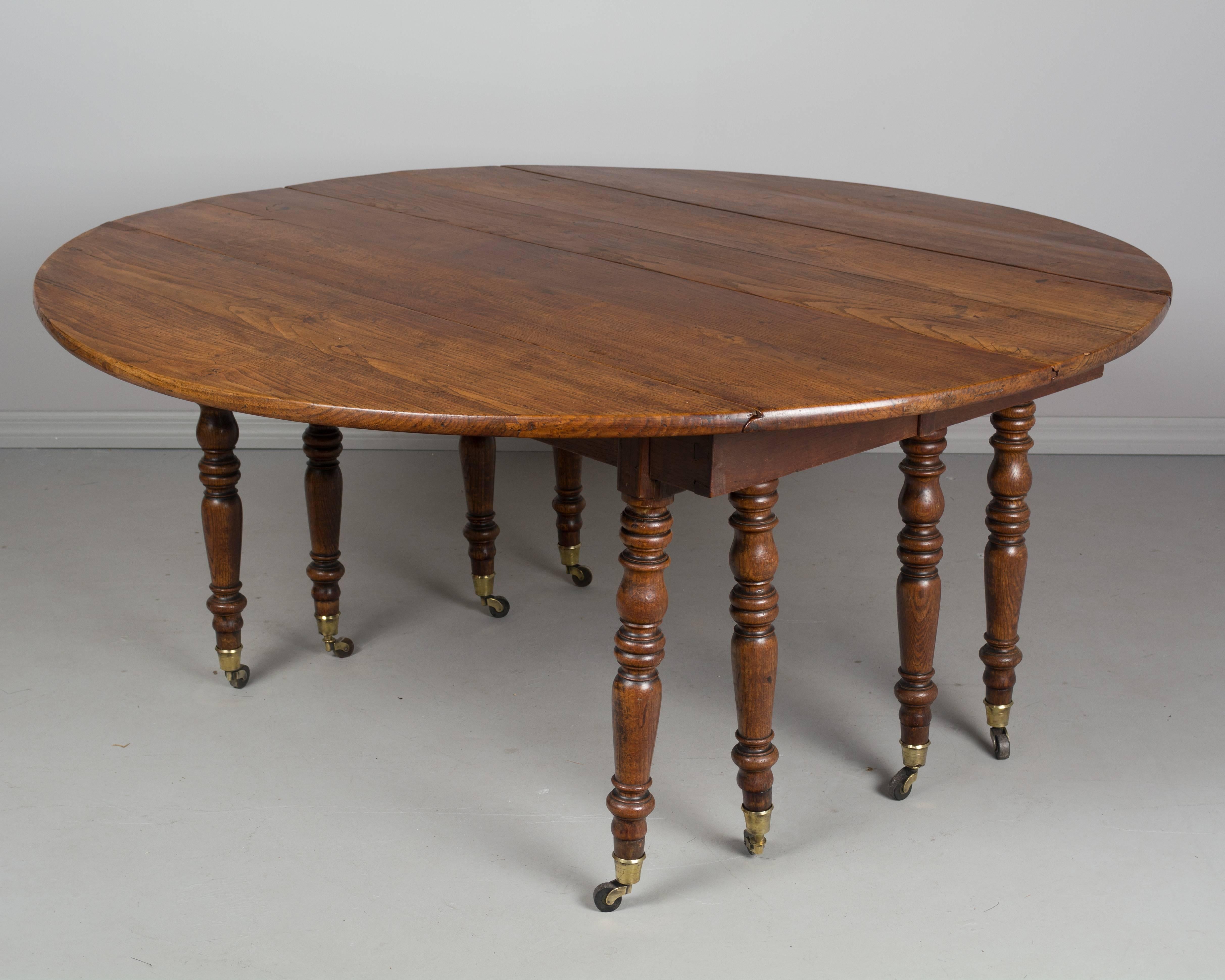 19th Century 19th c. Louis Philippe Dining Table with extensions