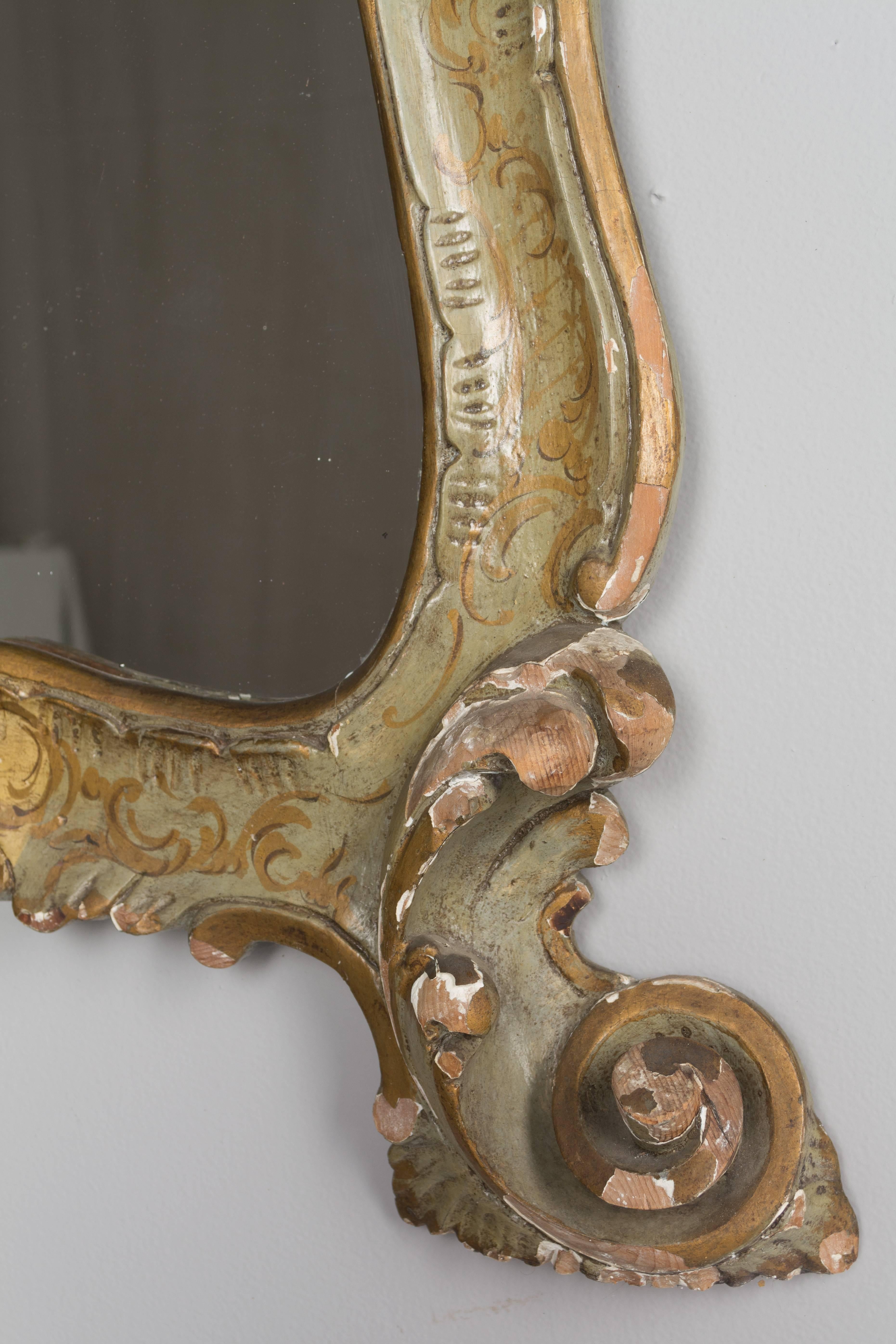 19th Century Venetian Painted Mirror 3