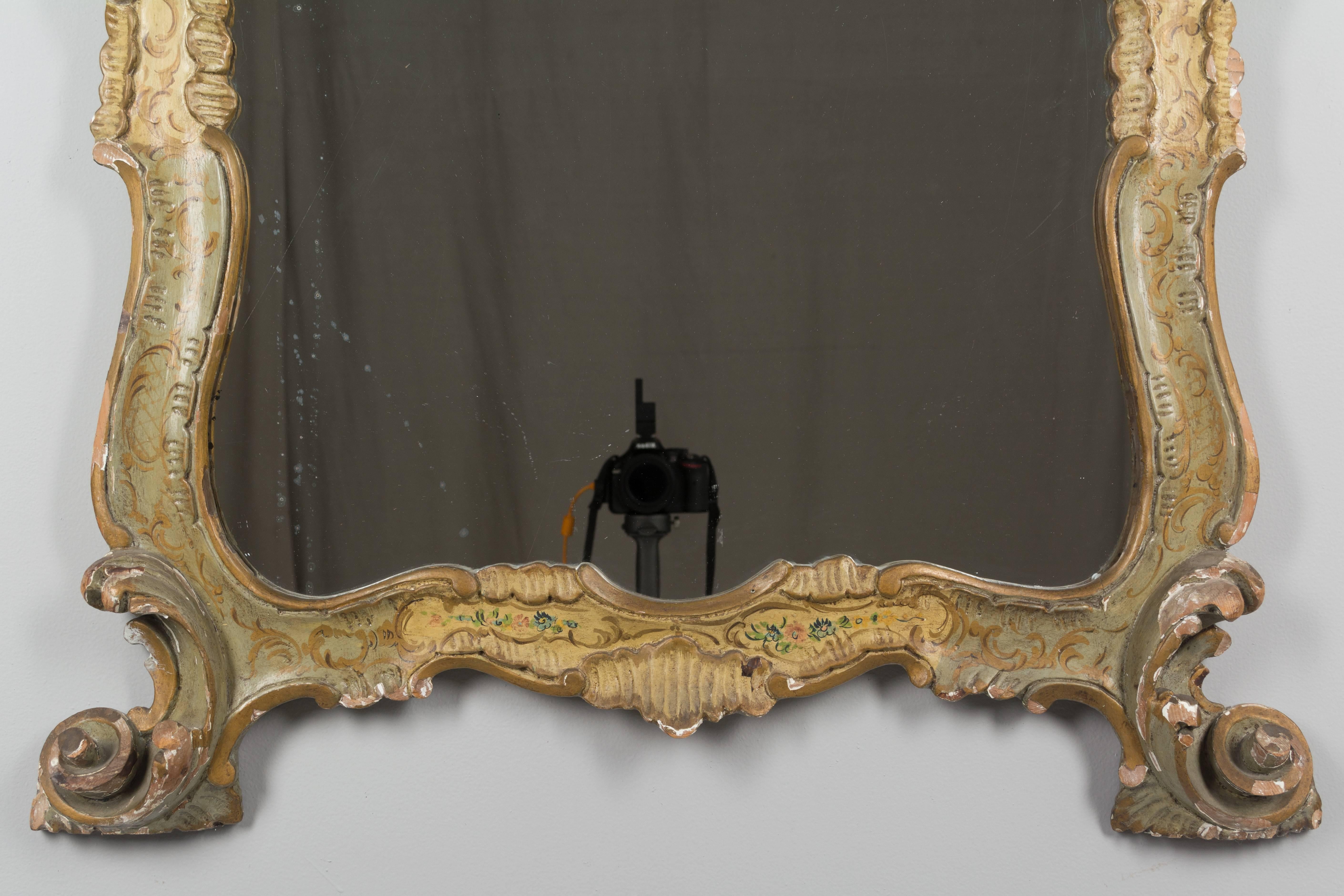 19th Century Venetian Painted Mirror 4