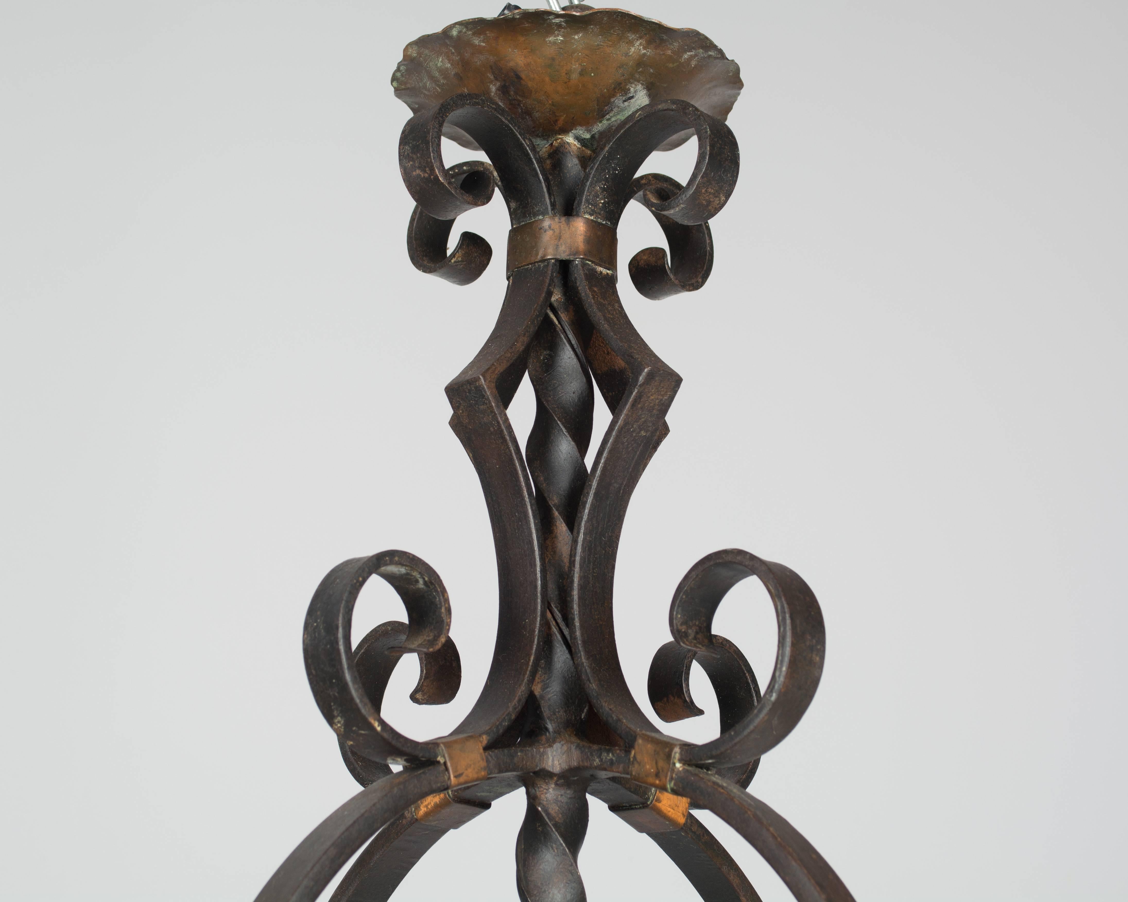 French Wrought Iron Chandelier 1