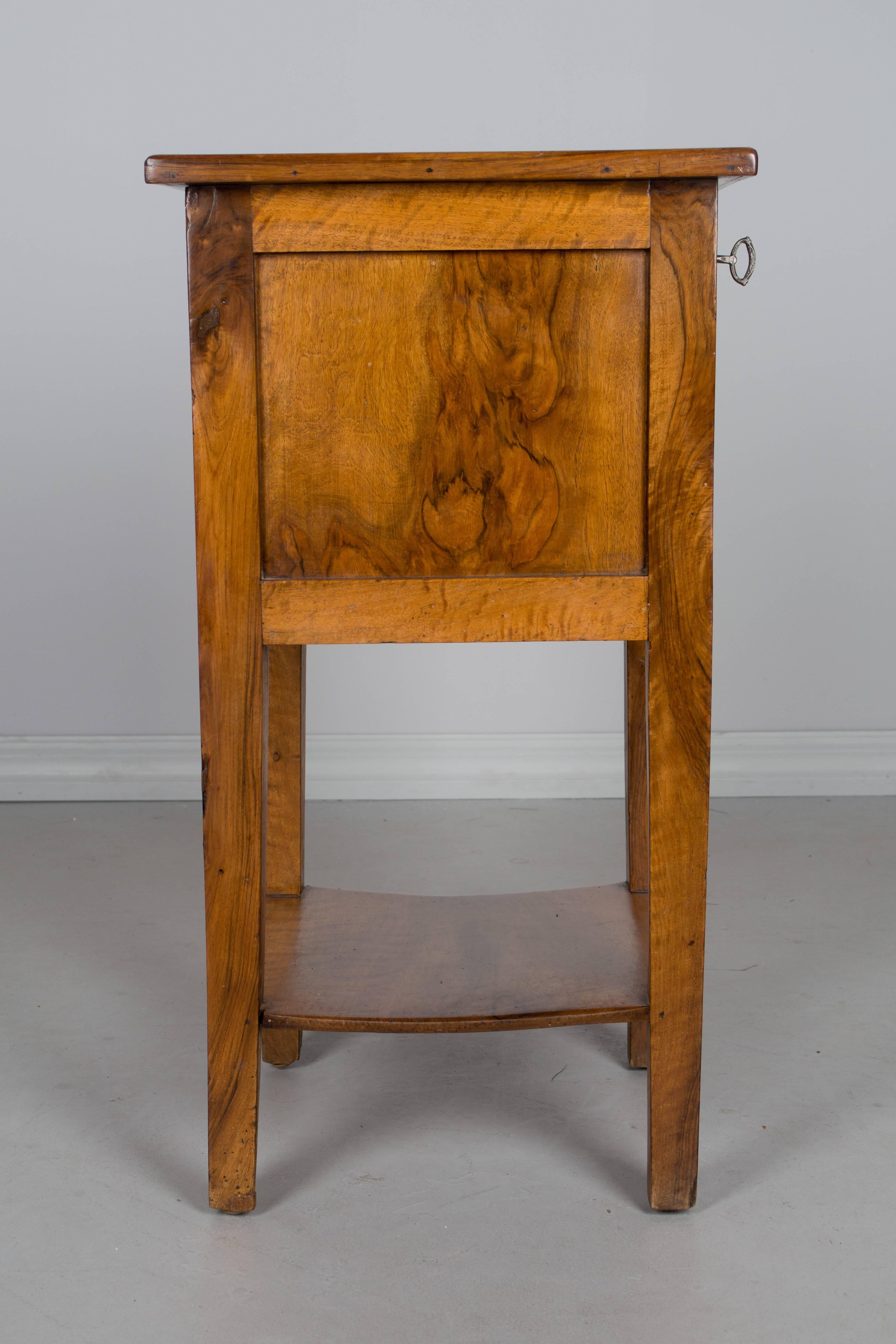 20th Century Country French Solid Walnut Side Table