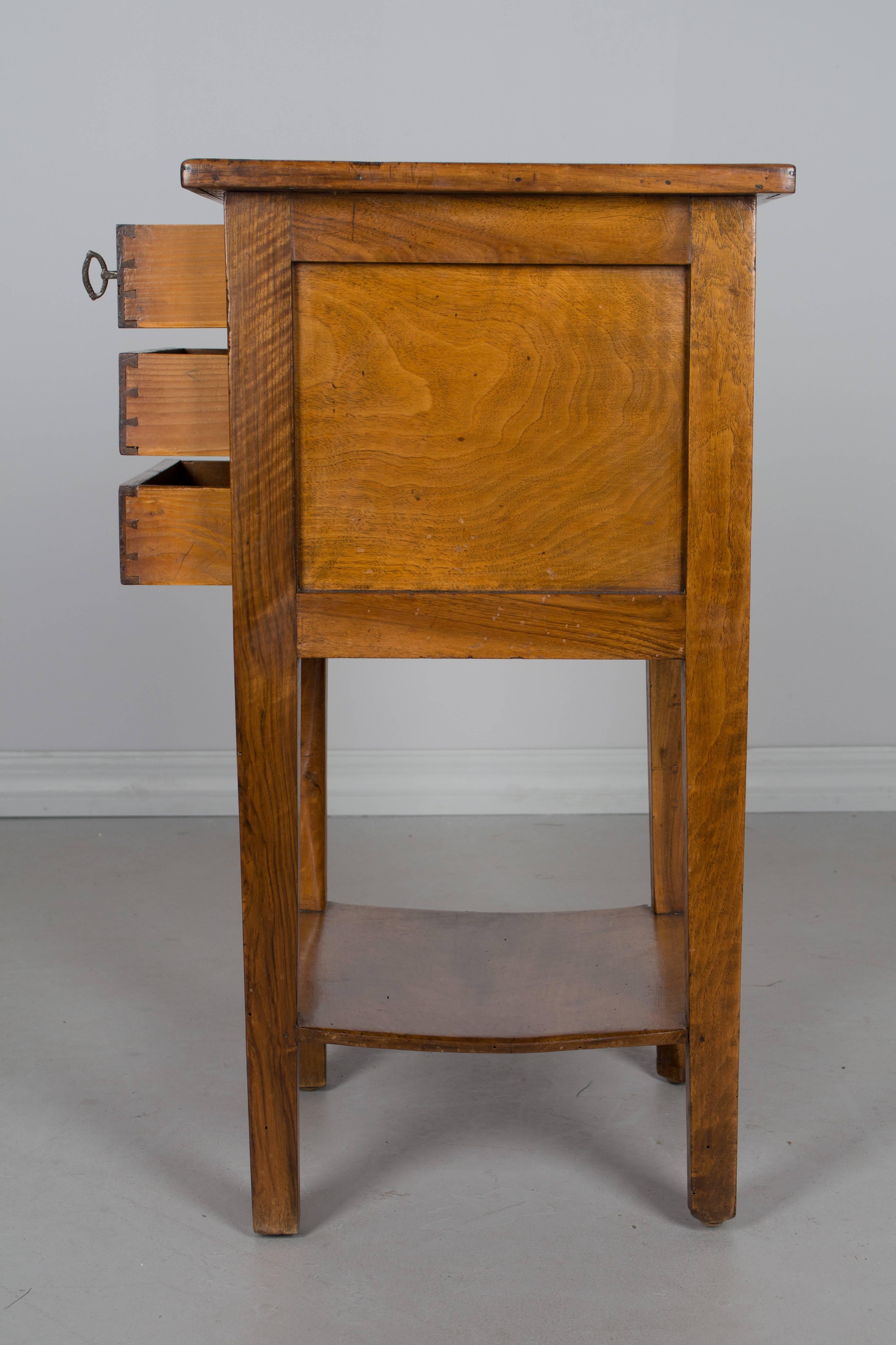 Country French Solid Walnut Side Table 2