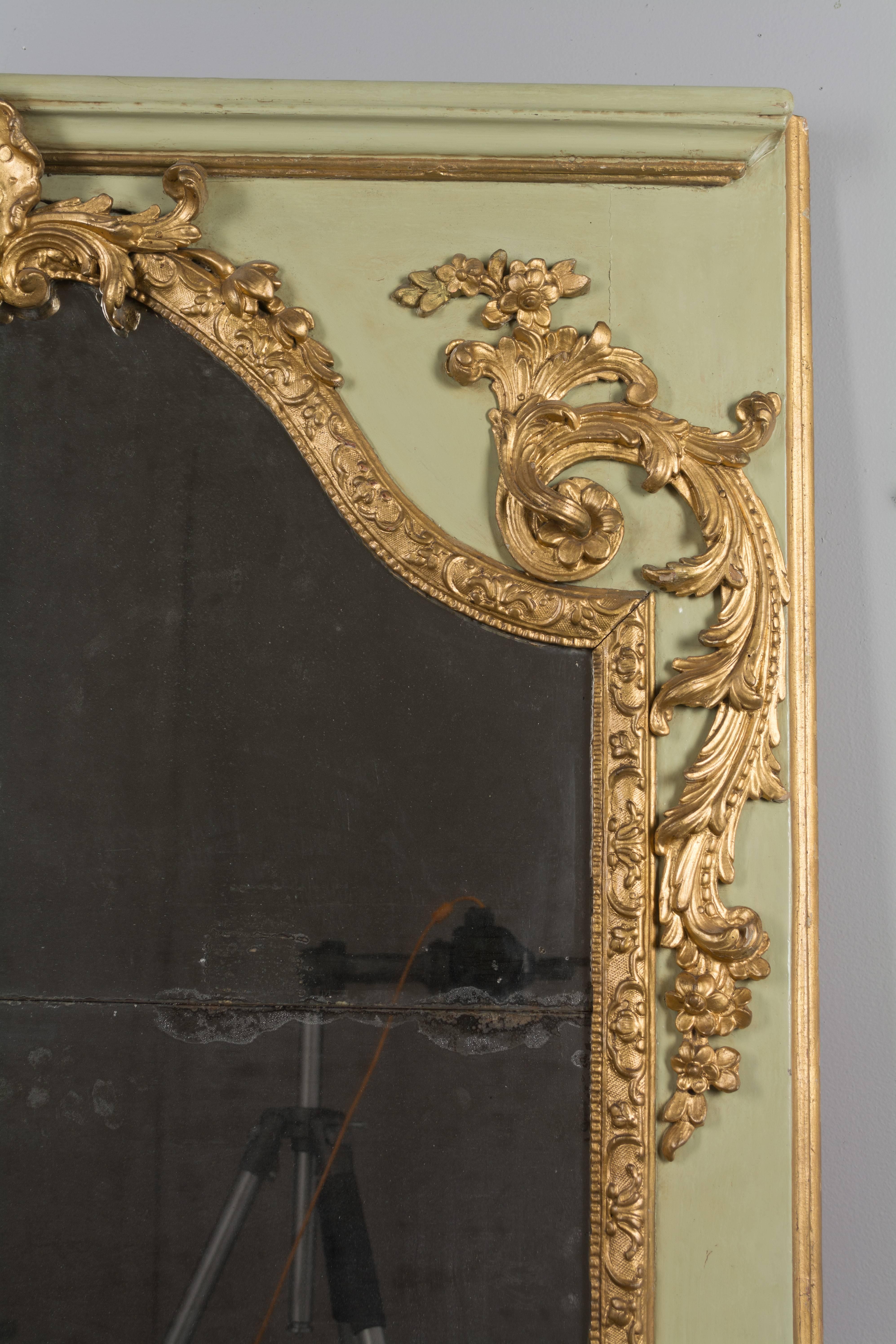 Hand-Crafted Louis XVI French Trumeau Mirror