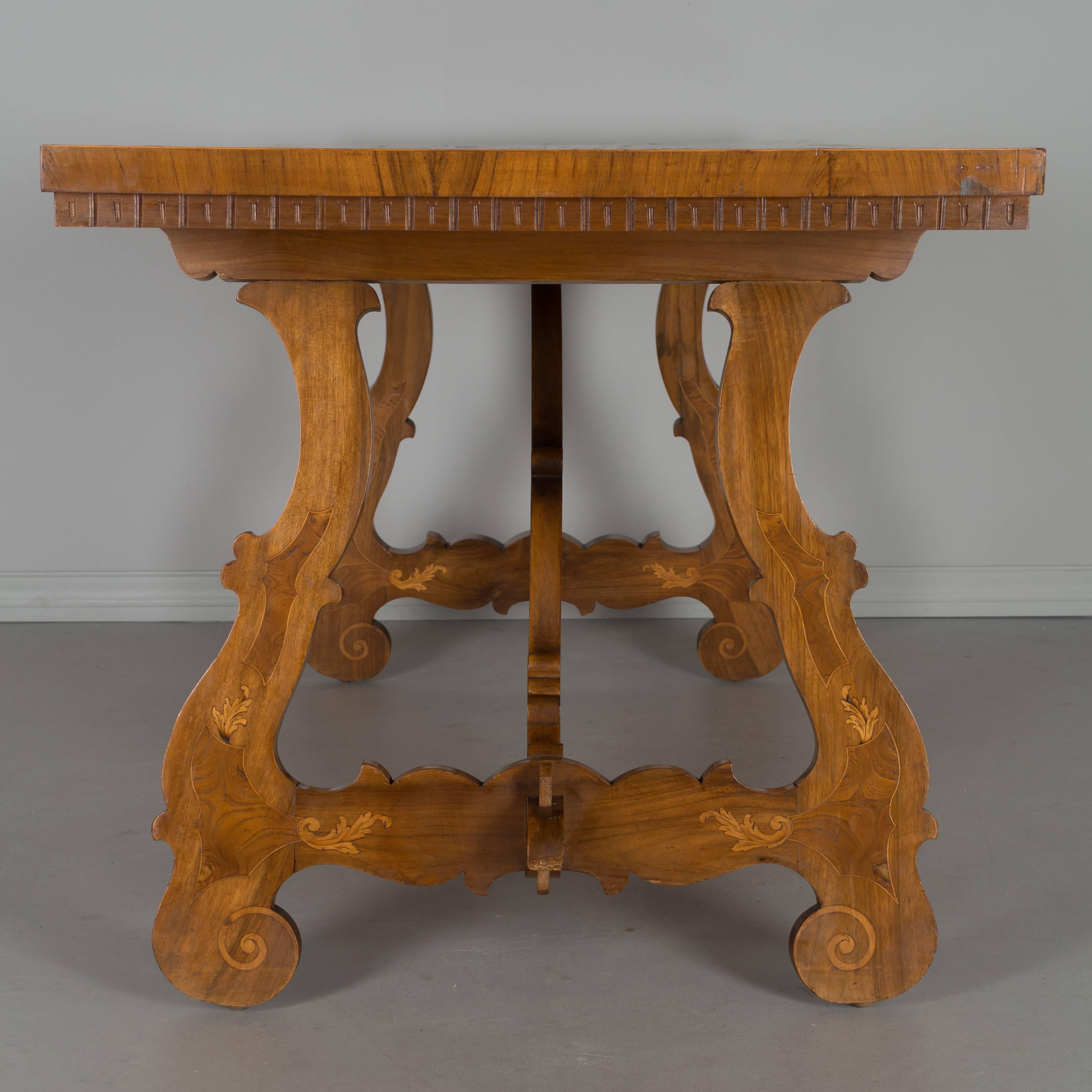 Elm Spanish Baroque Style Center Table