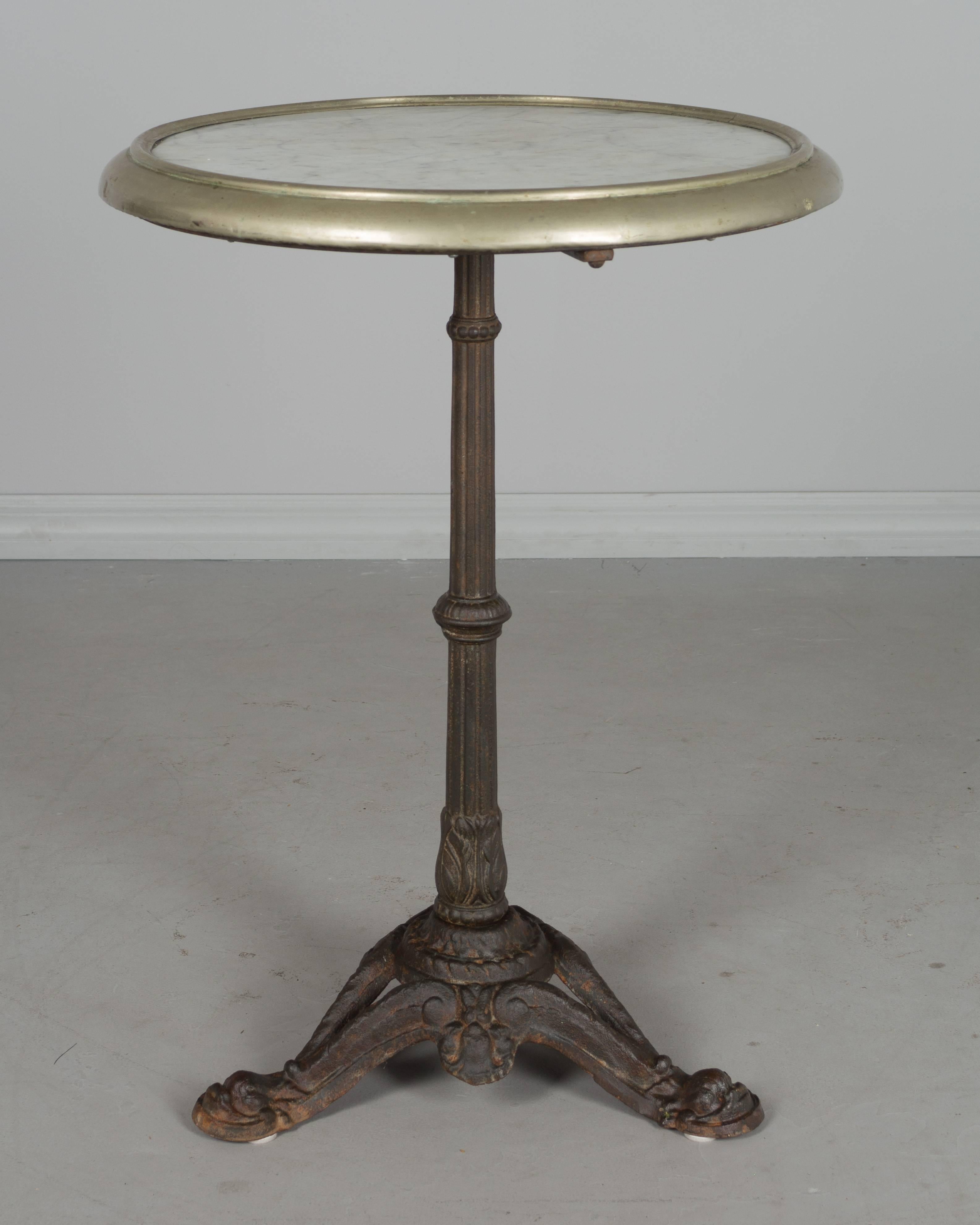 19th Century French Cast Iron Bistro Table 2