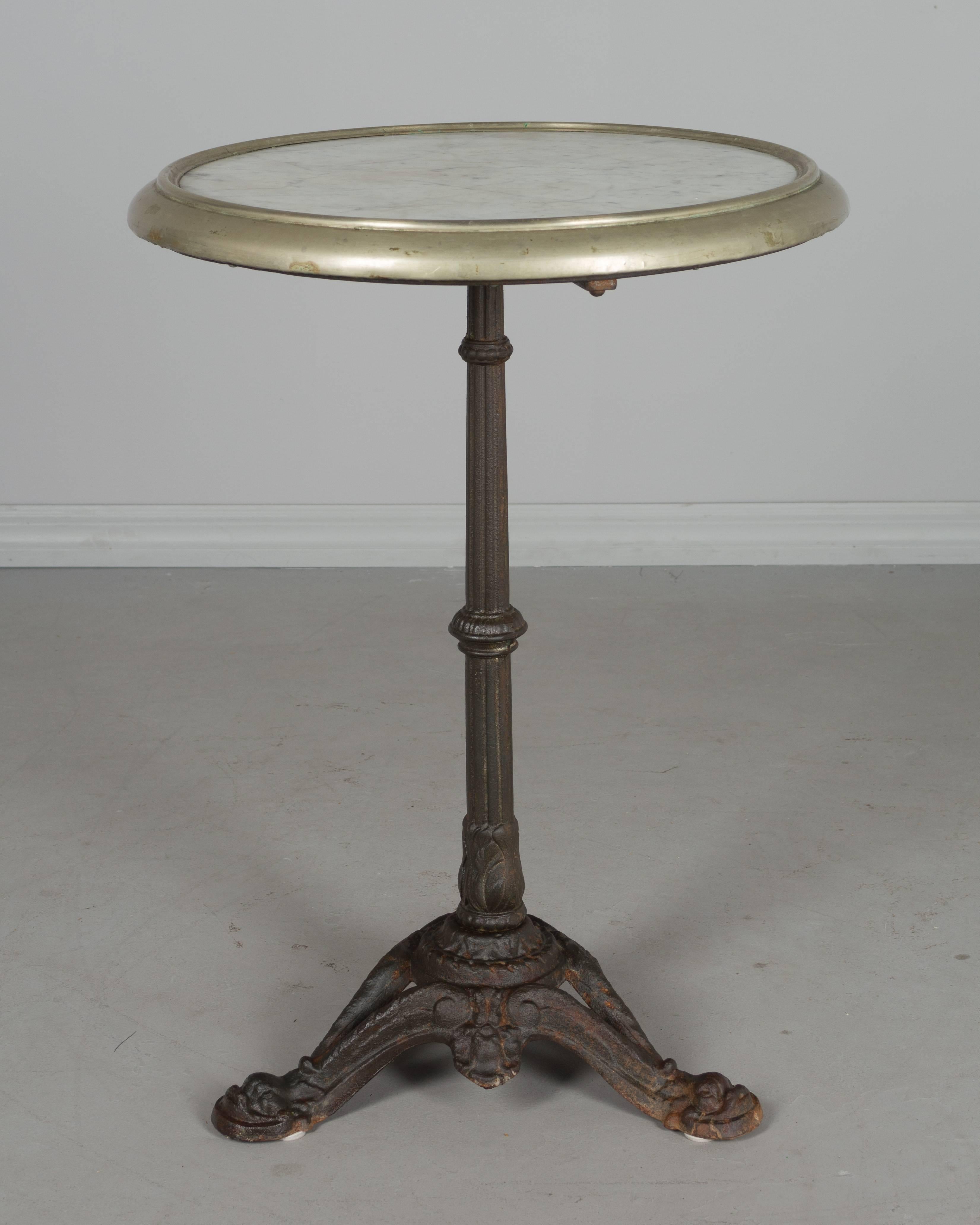 19th Century French Cast Iron Bistro Table In Excellent Condition In Winter Park, FL