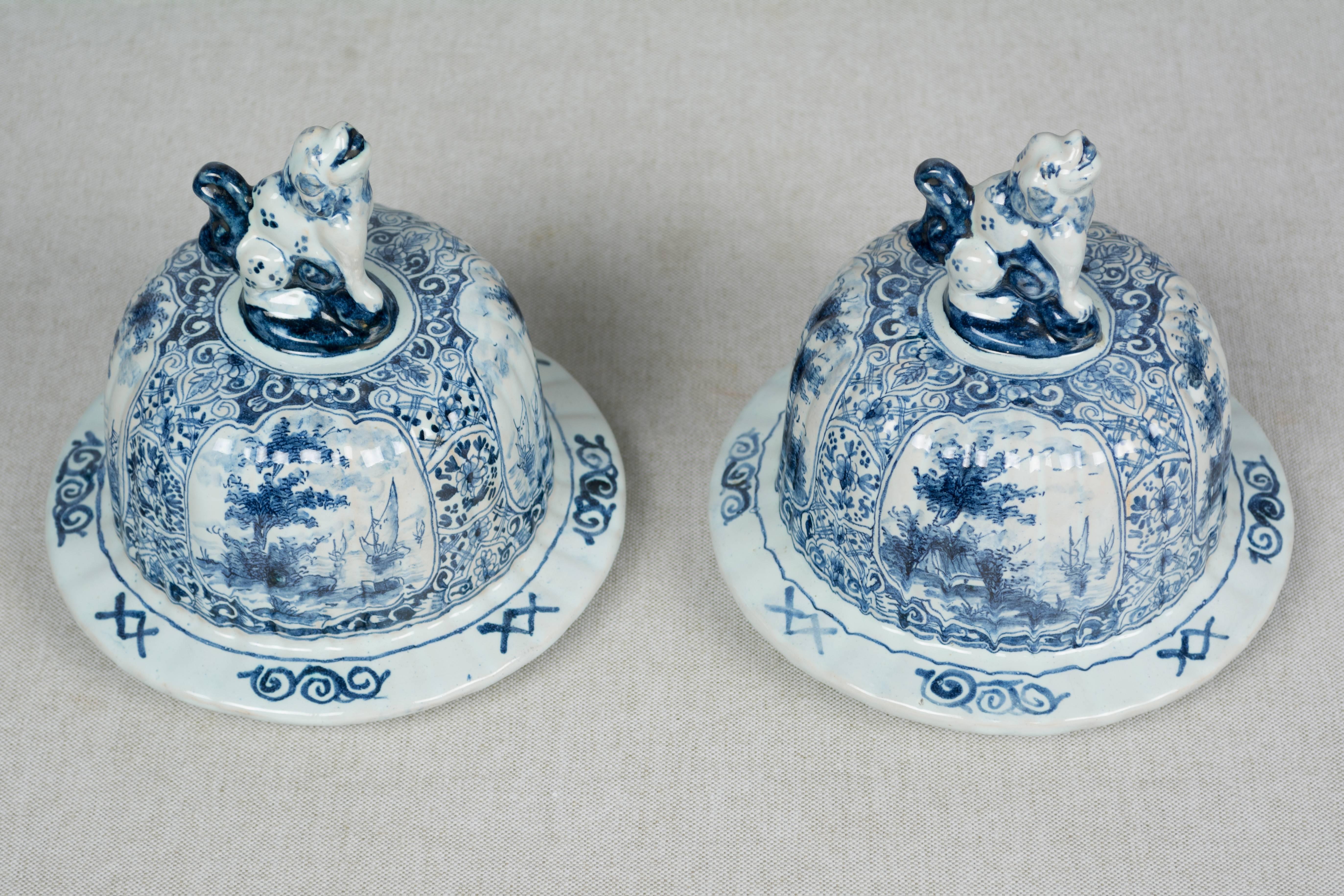 Pair of Delft Faience Urns 2