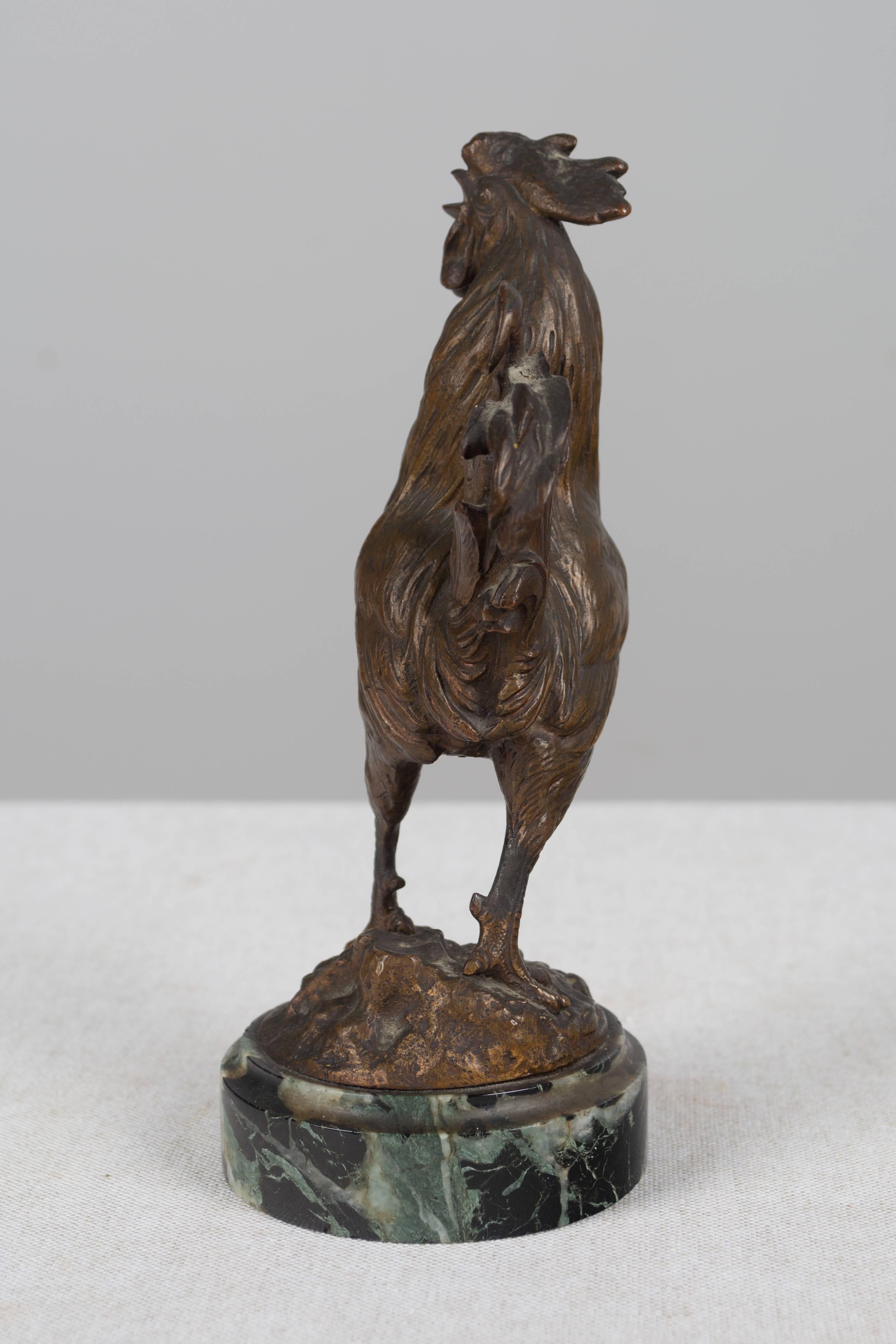 19th Century French Bronze Rooster by Charles Paillet 1