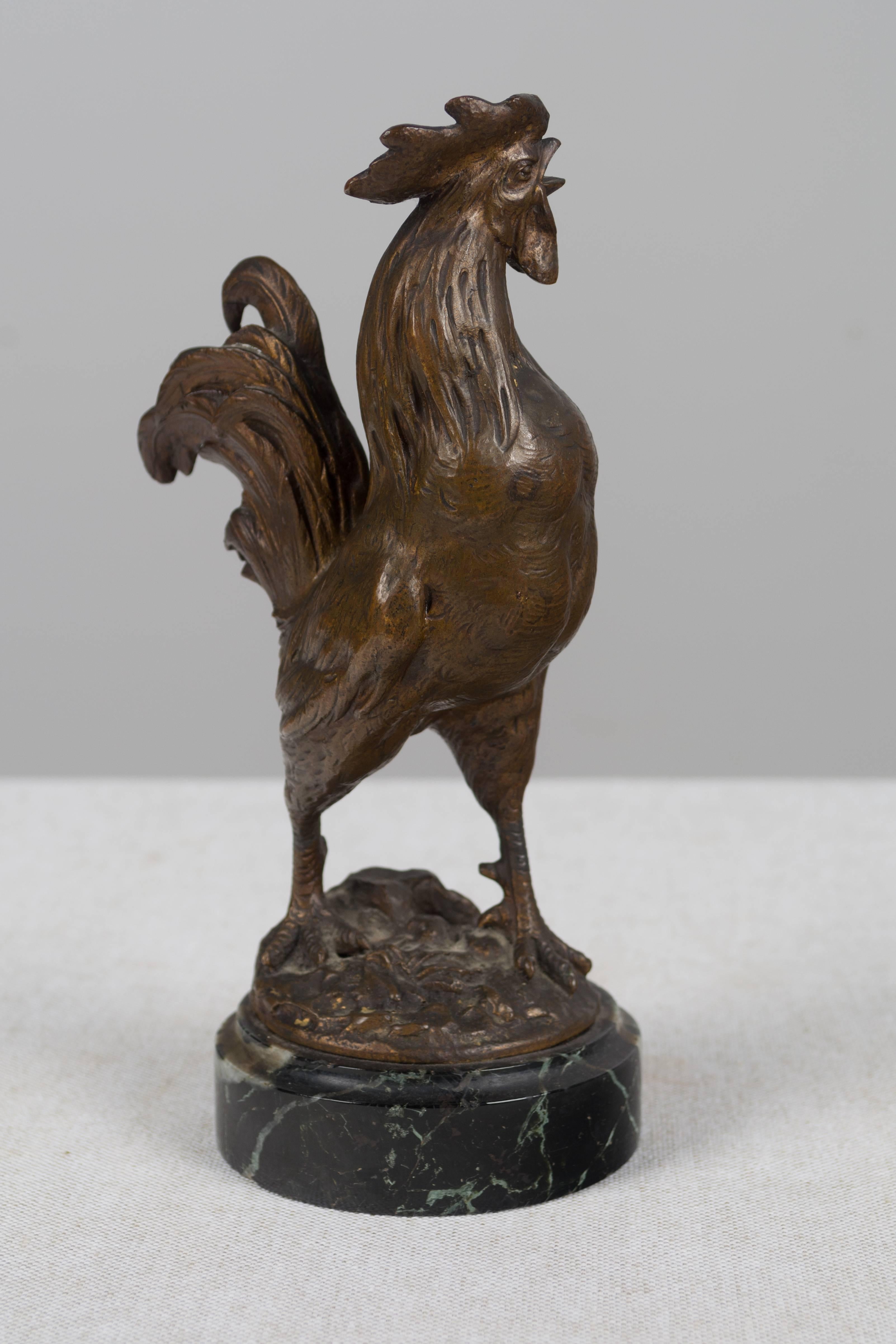 19th Century French Bronze Rooster by Charles Paillet In Excellent Condition In Winter Park, FL