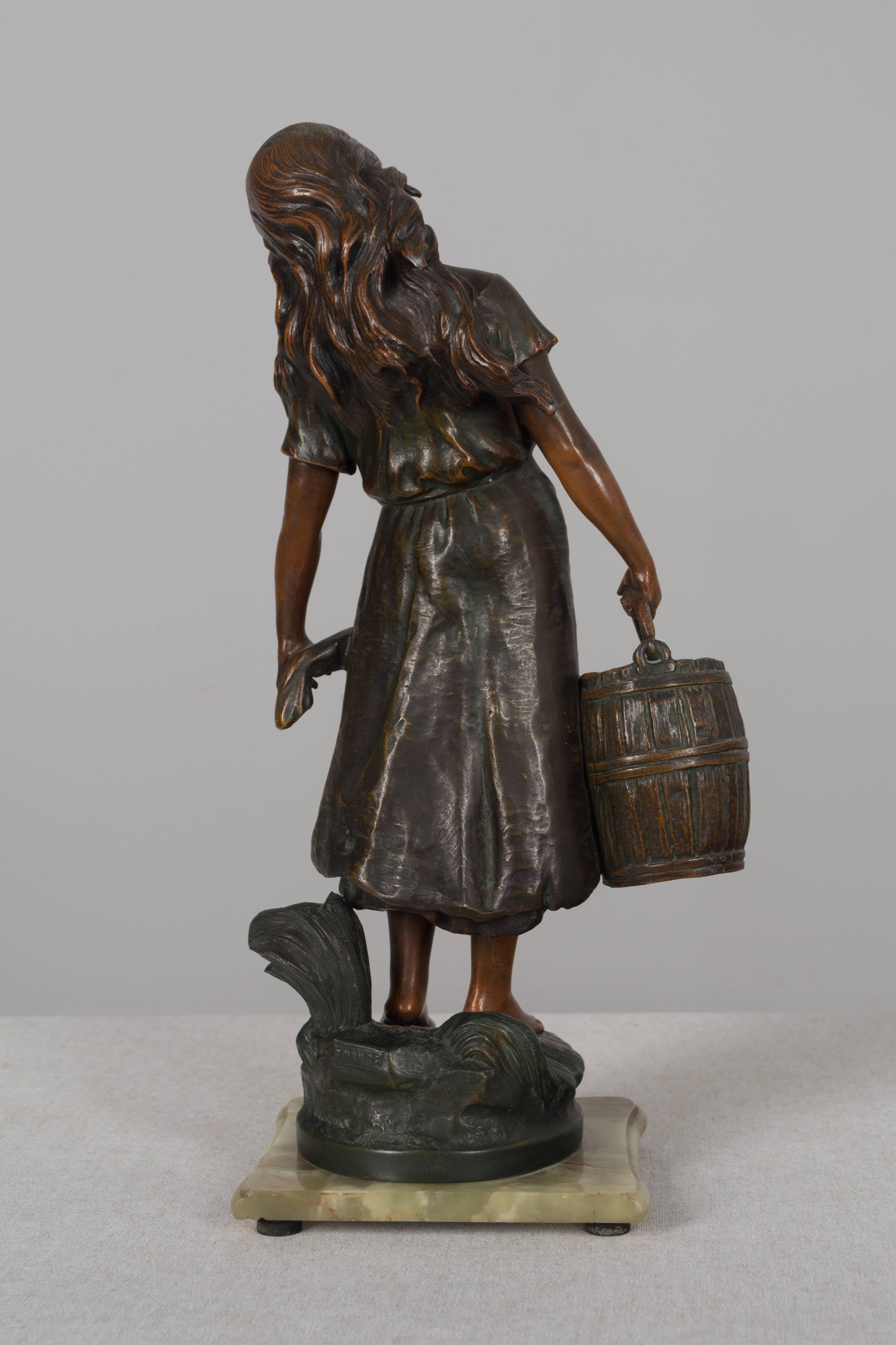19th Century French Sculpture of Cosette In Excellent Condition In Winter Park, FL